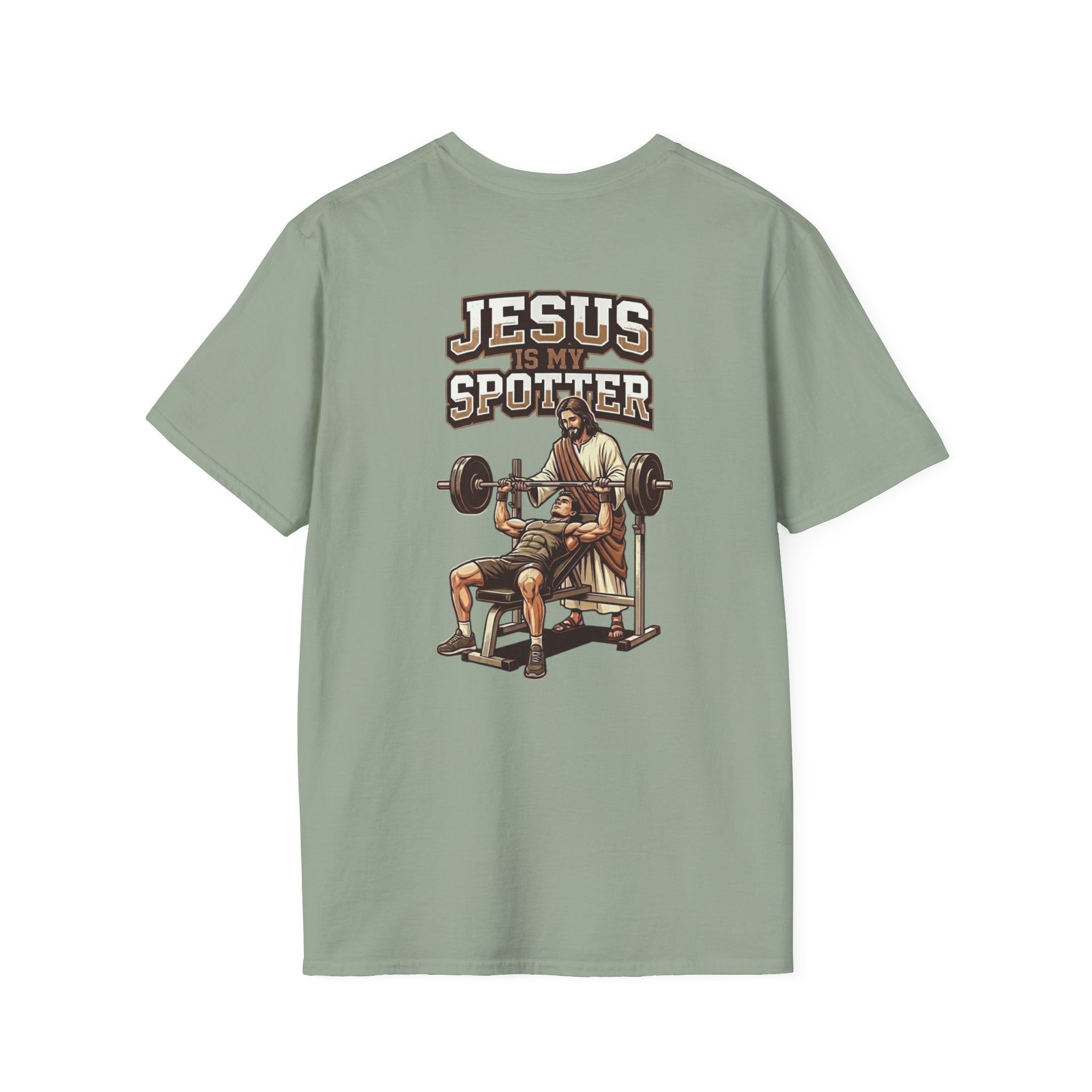"Jesus Is My Spotter" (Design on Back/Logo on Front)