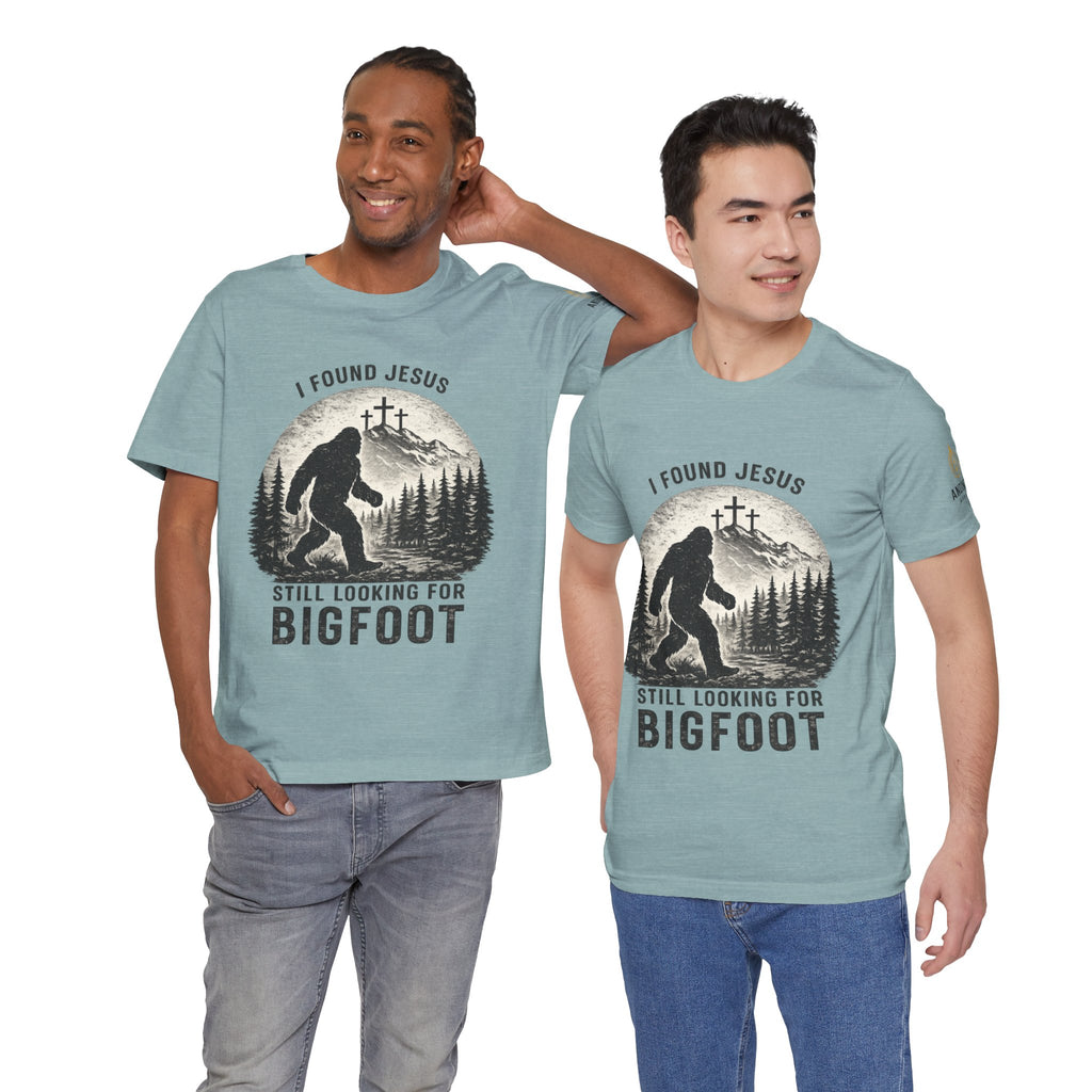 "Jesus and Bigfoot" (Design on Front/Logo on Sleeve)