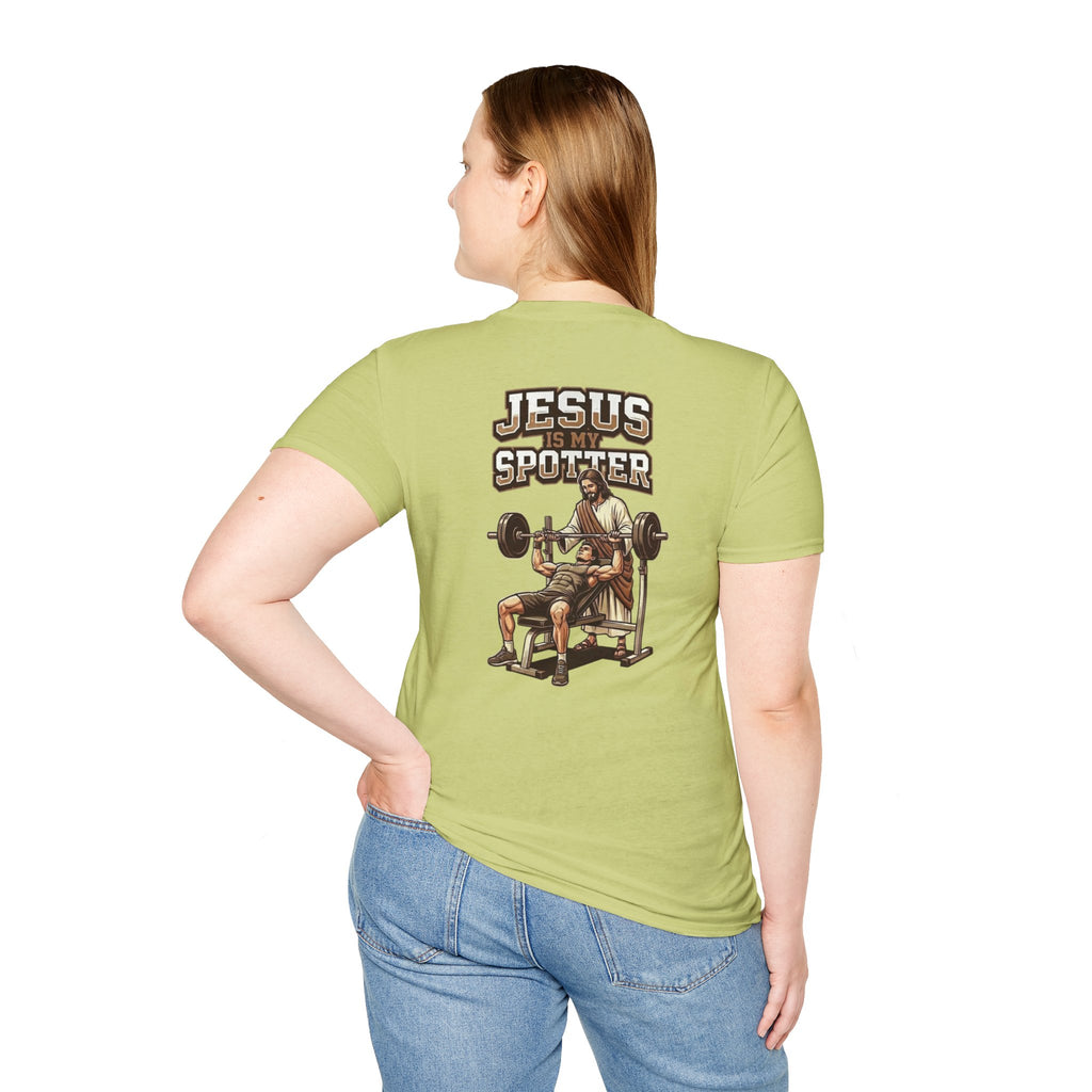 "Jesus Is My Spotter" (Design on Back/Logo on Front)