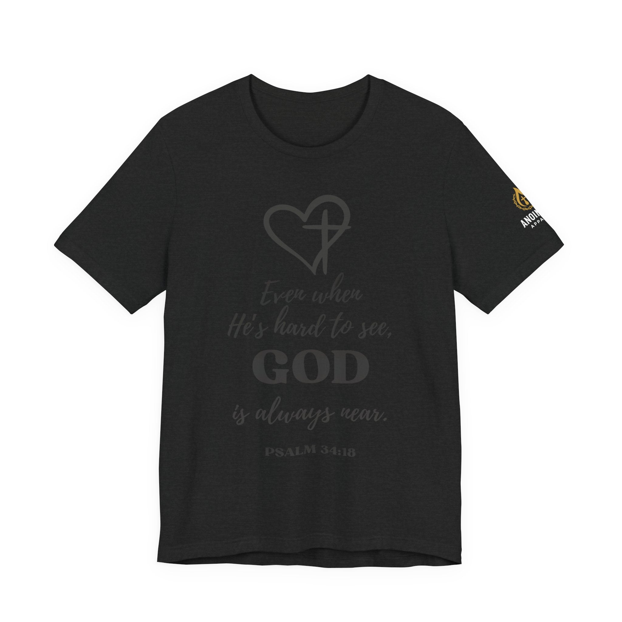 "God is Near" (Ladies) (Design on Front/Logo on Sleeve)