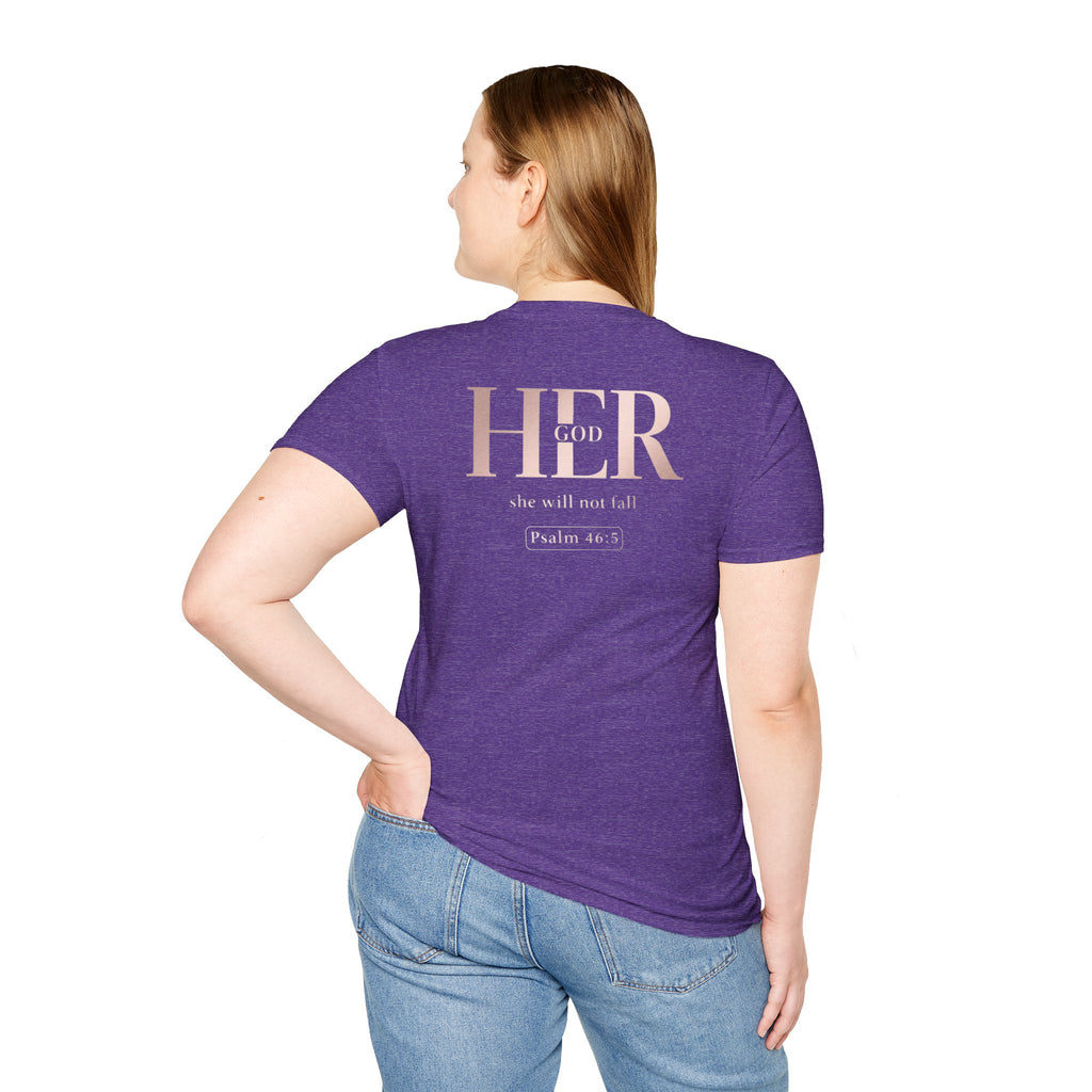 Psalm 46:5 - "God is Within Her" (Ladies) (Design on Back/Logo on Front)