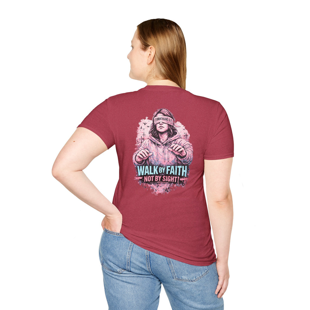 "Walk by Faith" (Ladies) (Design on Back/Logo on Front)