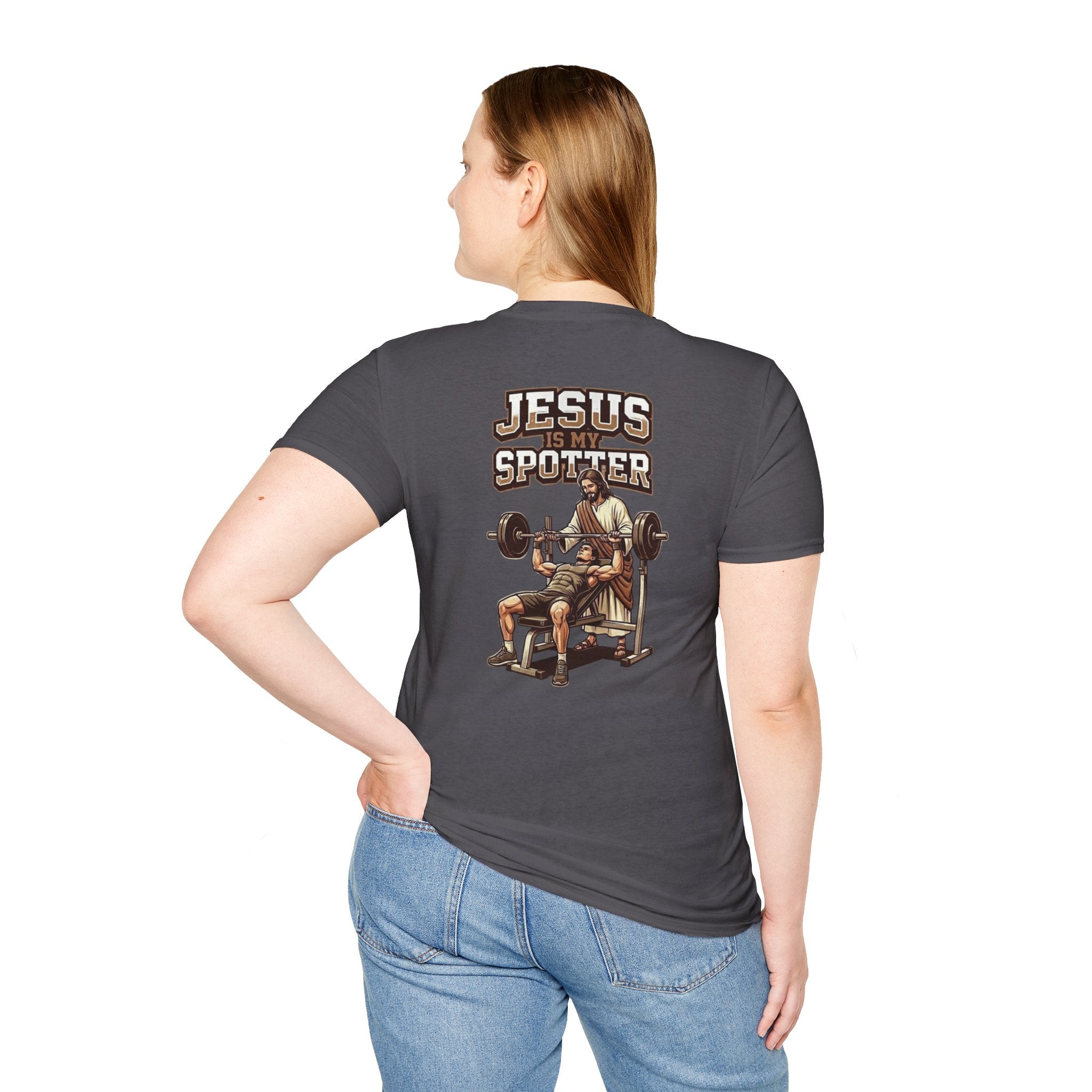 "Jesus Is My Spotter" (Design on Back/Logo on Front)