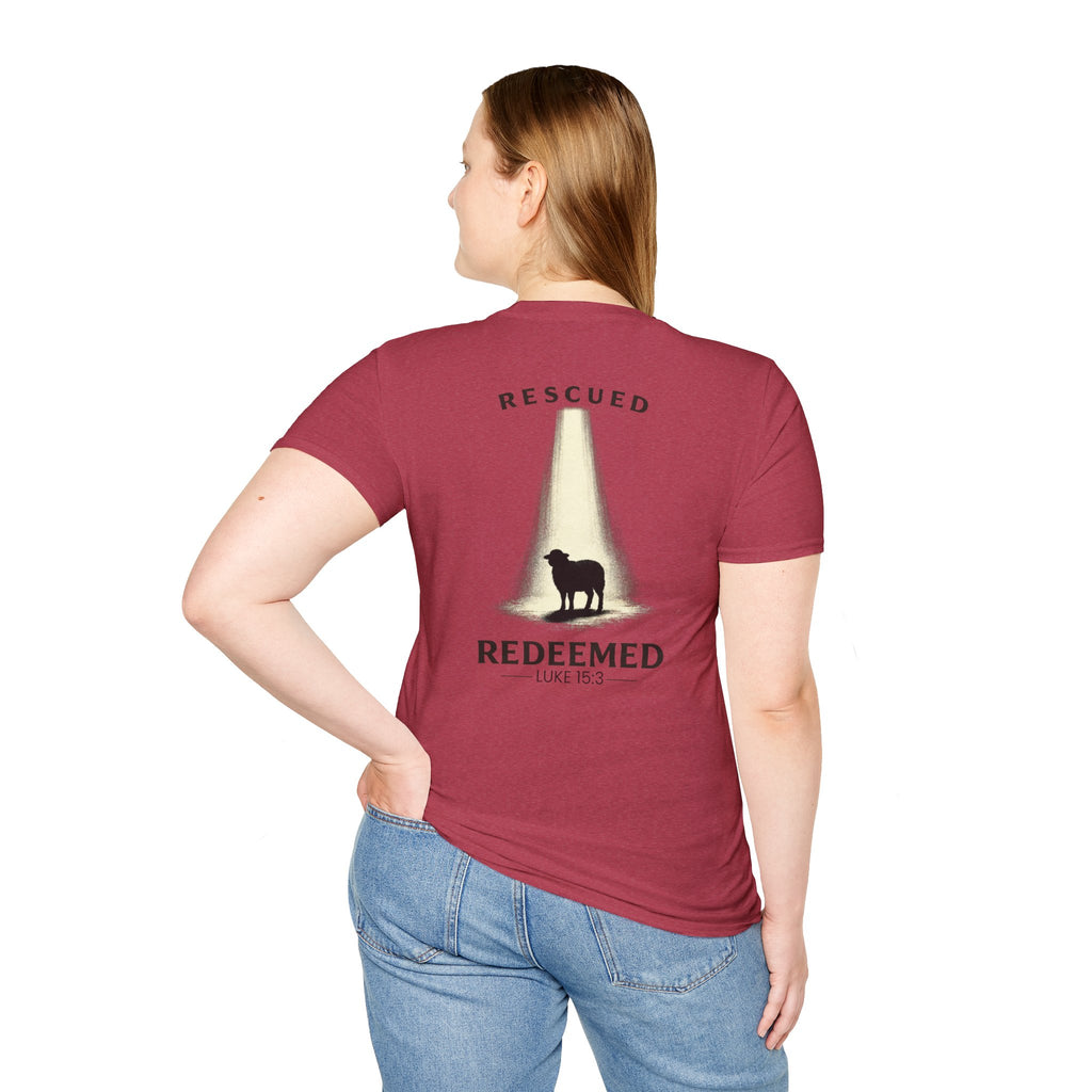 "Rescued and Redeemed" - Black Sheep Edition (Design on Back/Logo on Front)