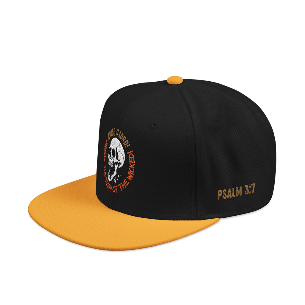 "Psalm 3:7" Snapback (Embroidered Front, Both Sides, Back)
