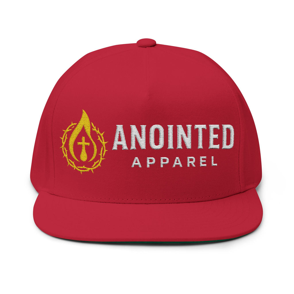 Flat Bill Snapback (White/No Outline)
