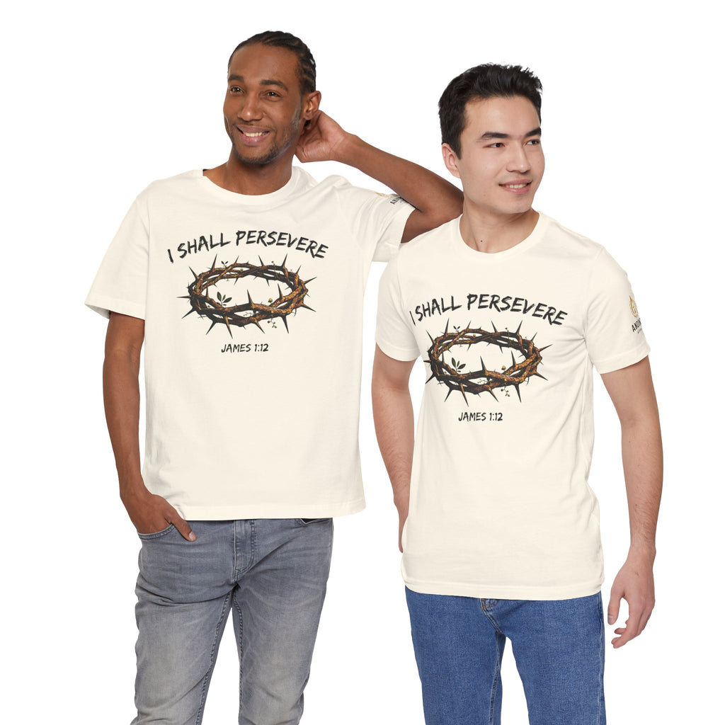 James 1:12 "Crown of Life" (Design on Front/Logo on Sleeve)