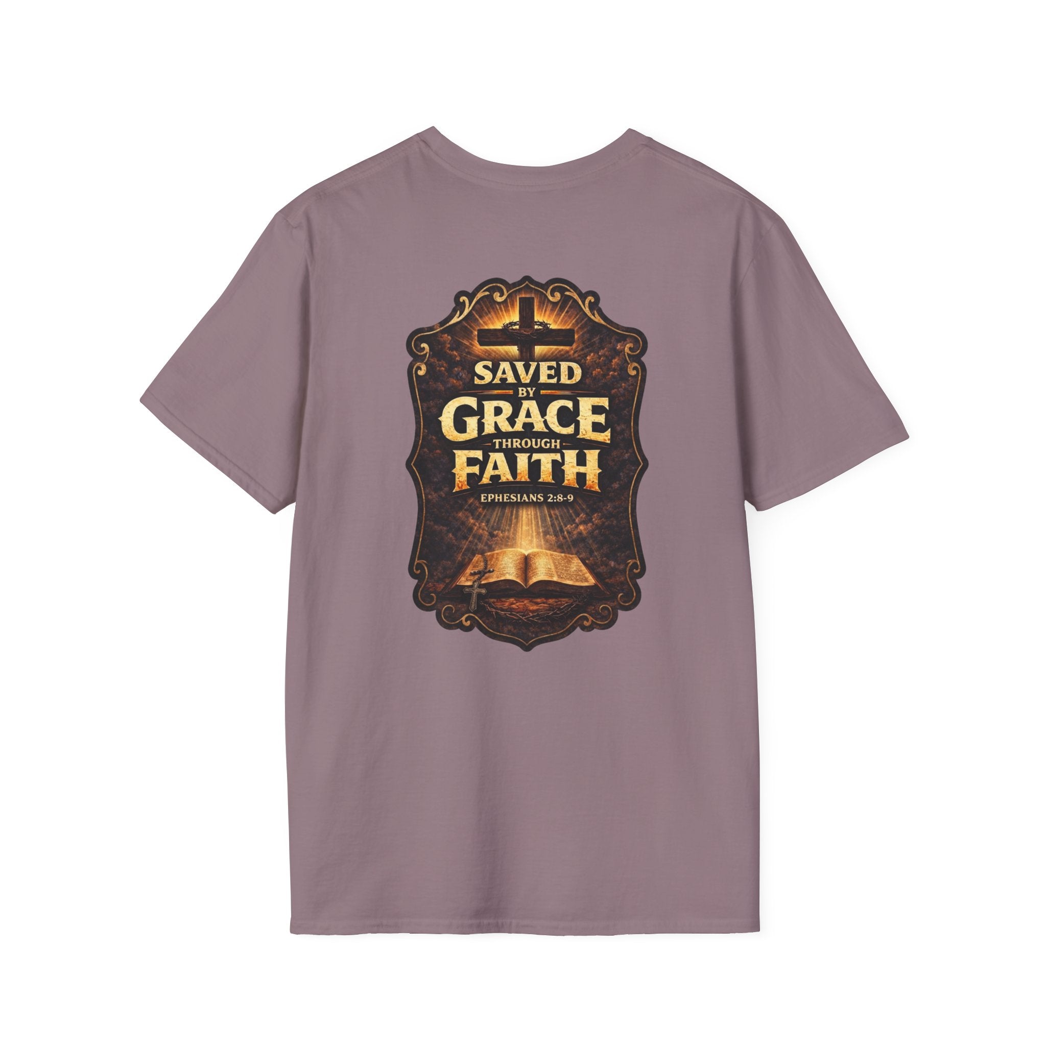 "Saved by Grace" (Design on Back/Logo on Front)