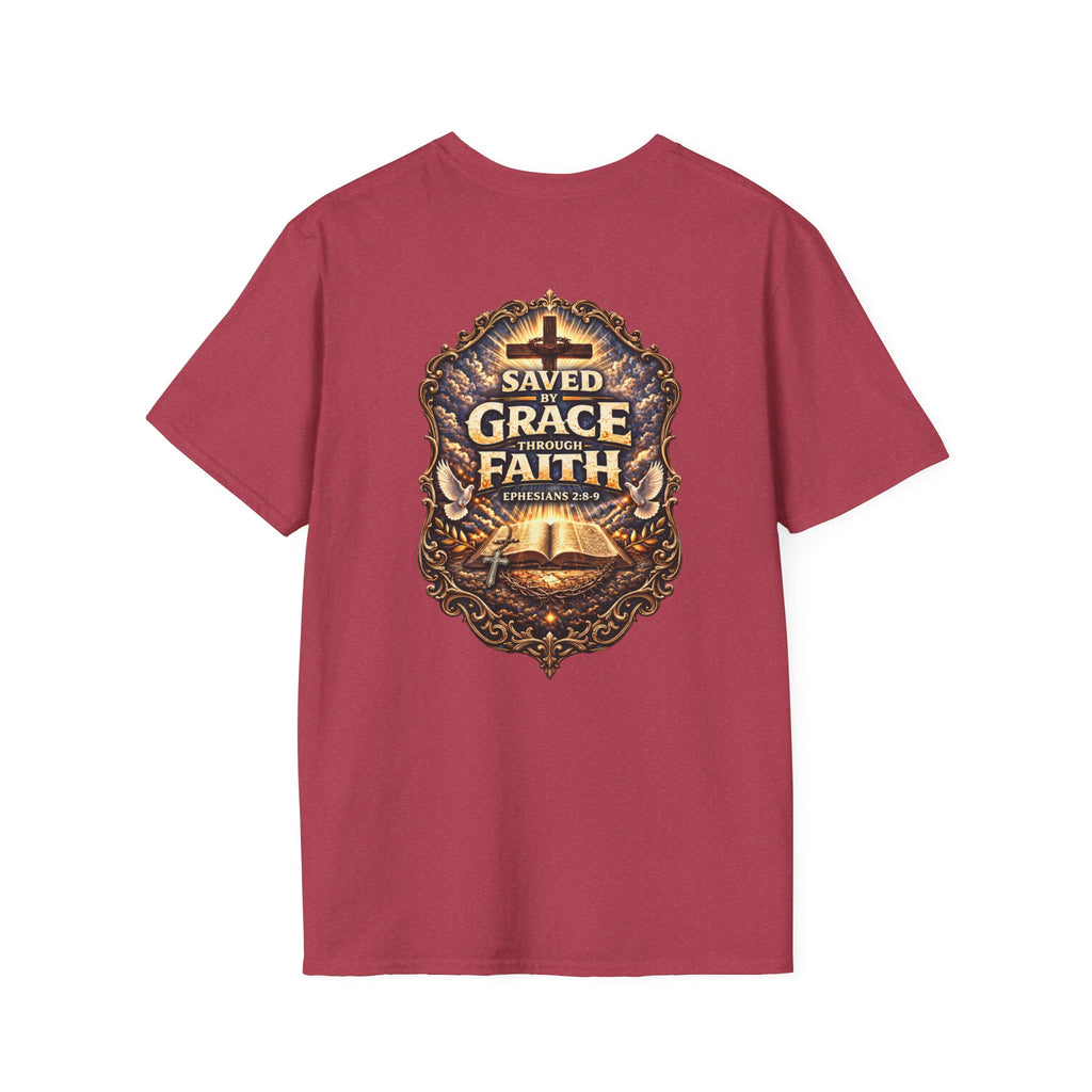"Saved by Grace" (Alt Design) (Design on Back/Logo on Front)