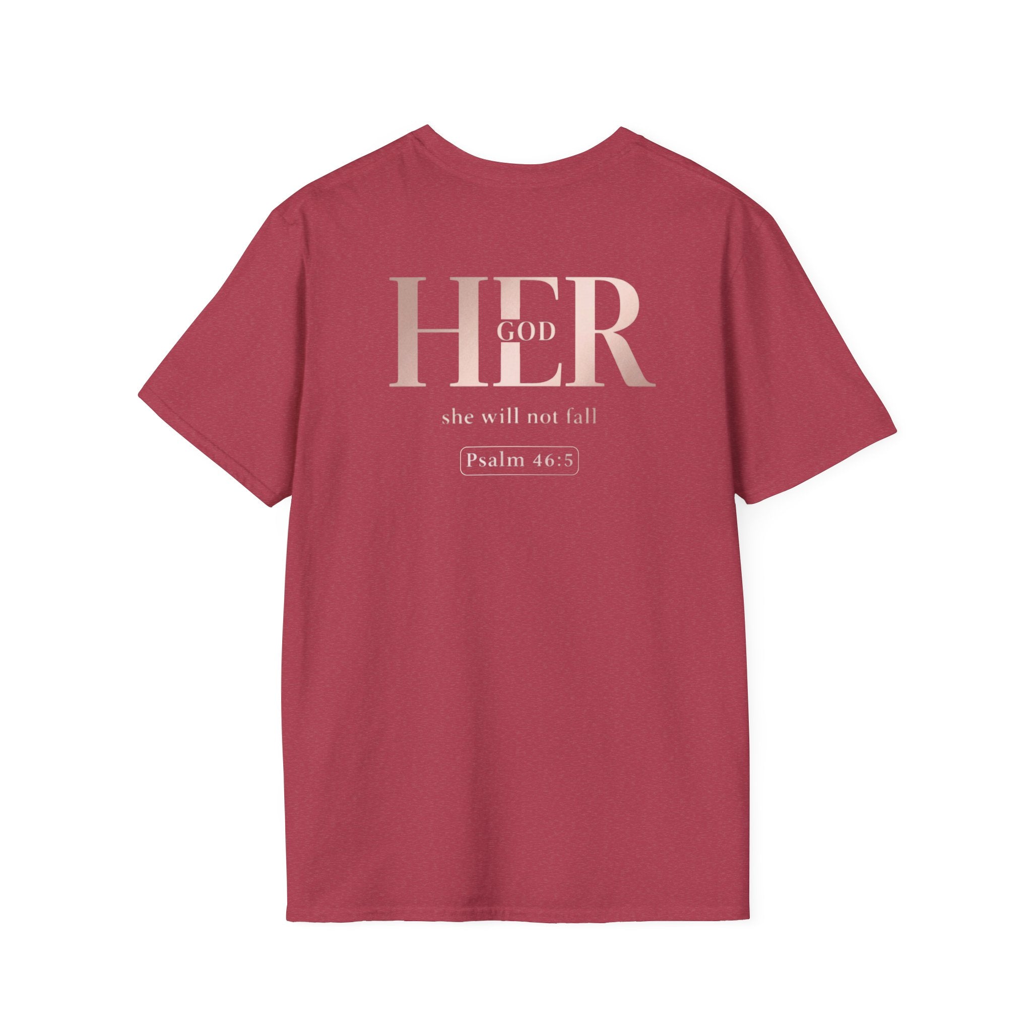 Psalm 46:5 - "God is Within Her" (Ladies) (Design on Back/Logo on Front)