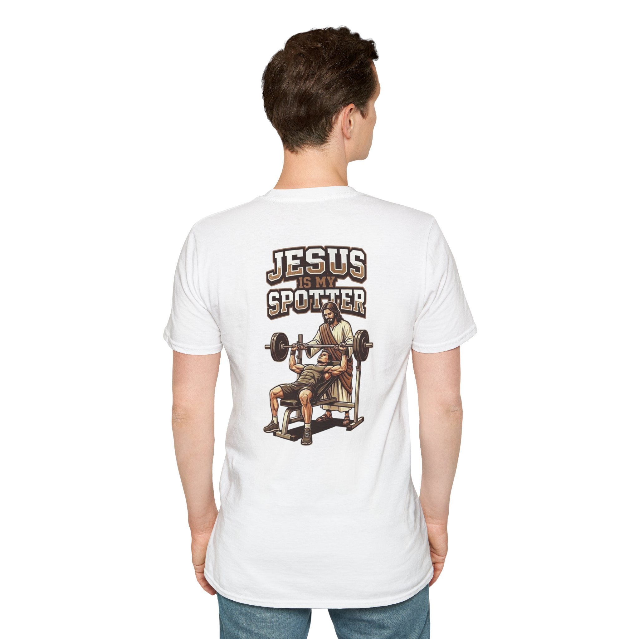 "Jesus Is My Spotter" (Design on Back/Logo on Front)