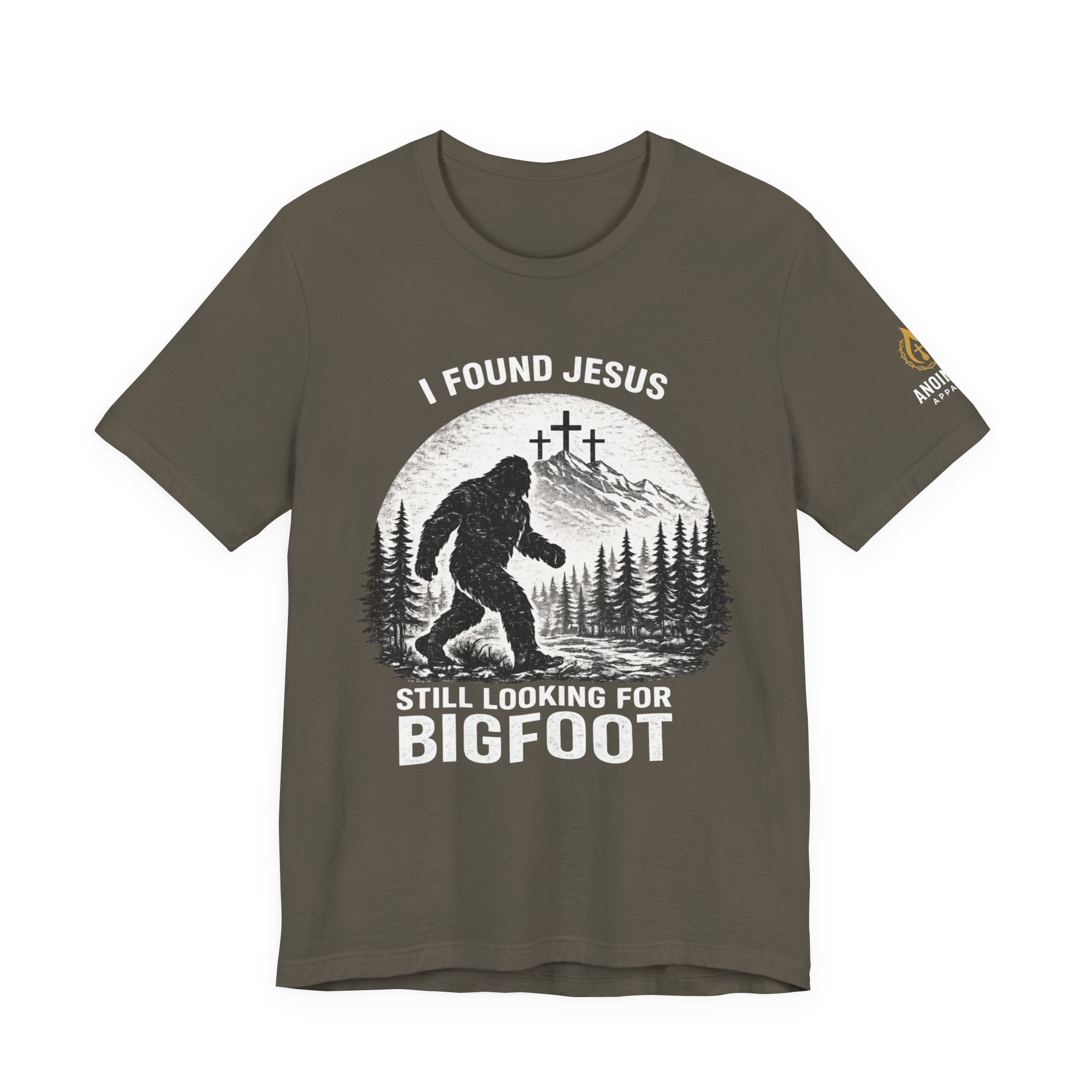 "Jesus and Bigfoot" (Design on Front/Logo on Sleeve)