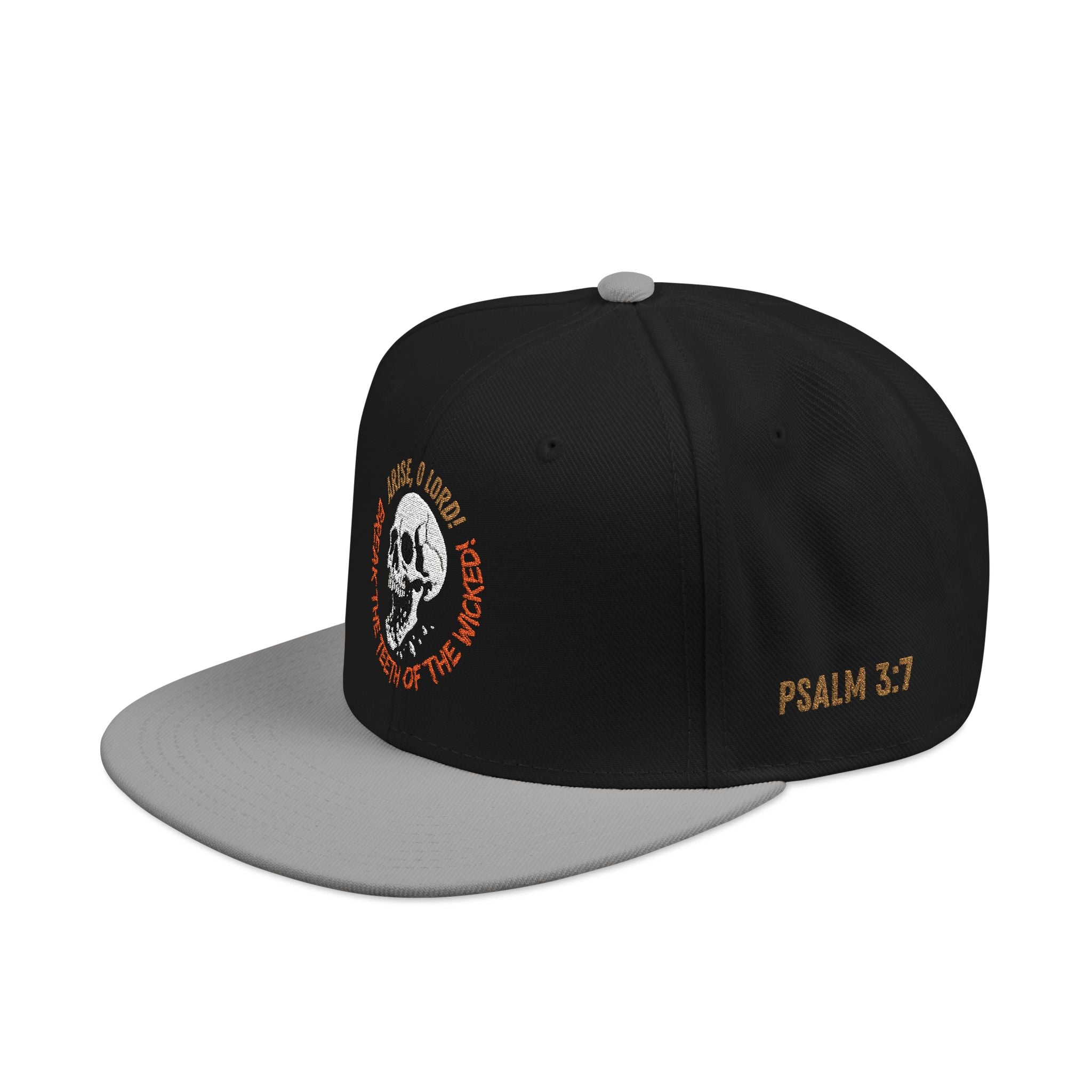 "Psalm 3:7" Snapback (Embroidered Front, Left and Right Sides)