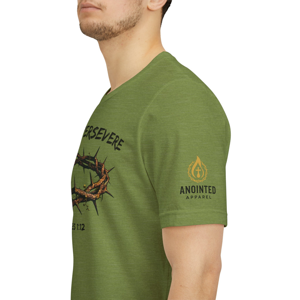 James 1:12 "Crown of Life" (Design on Front/Logo on Sleeve)