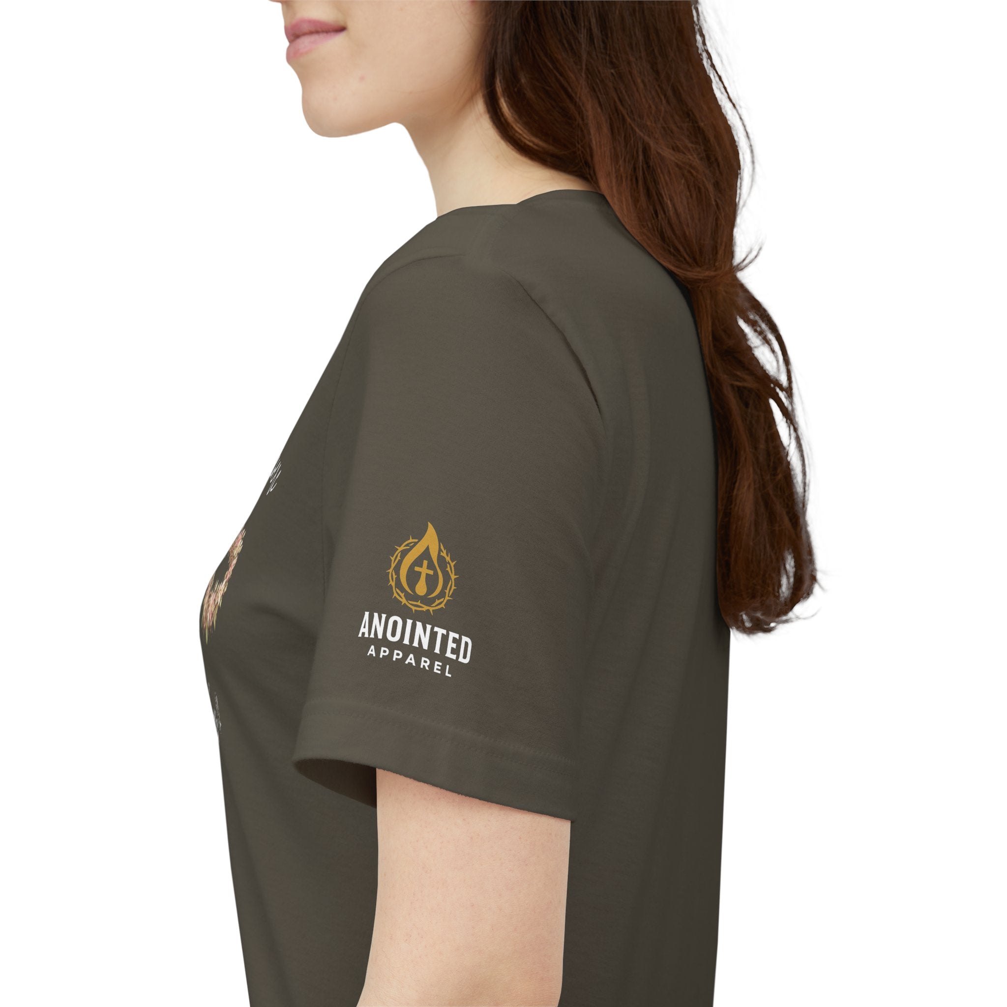 James 1:12 - "Crown of Life" (Ladies) (Design on Front/Logo on Sleeve)
