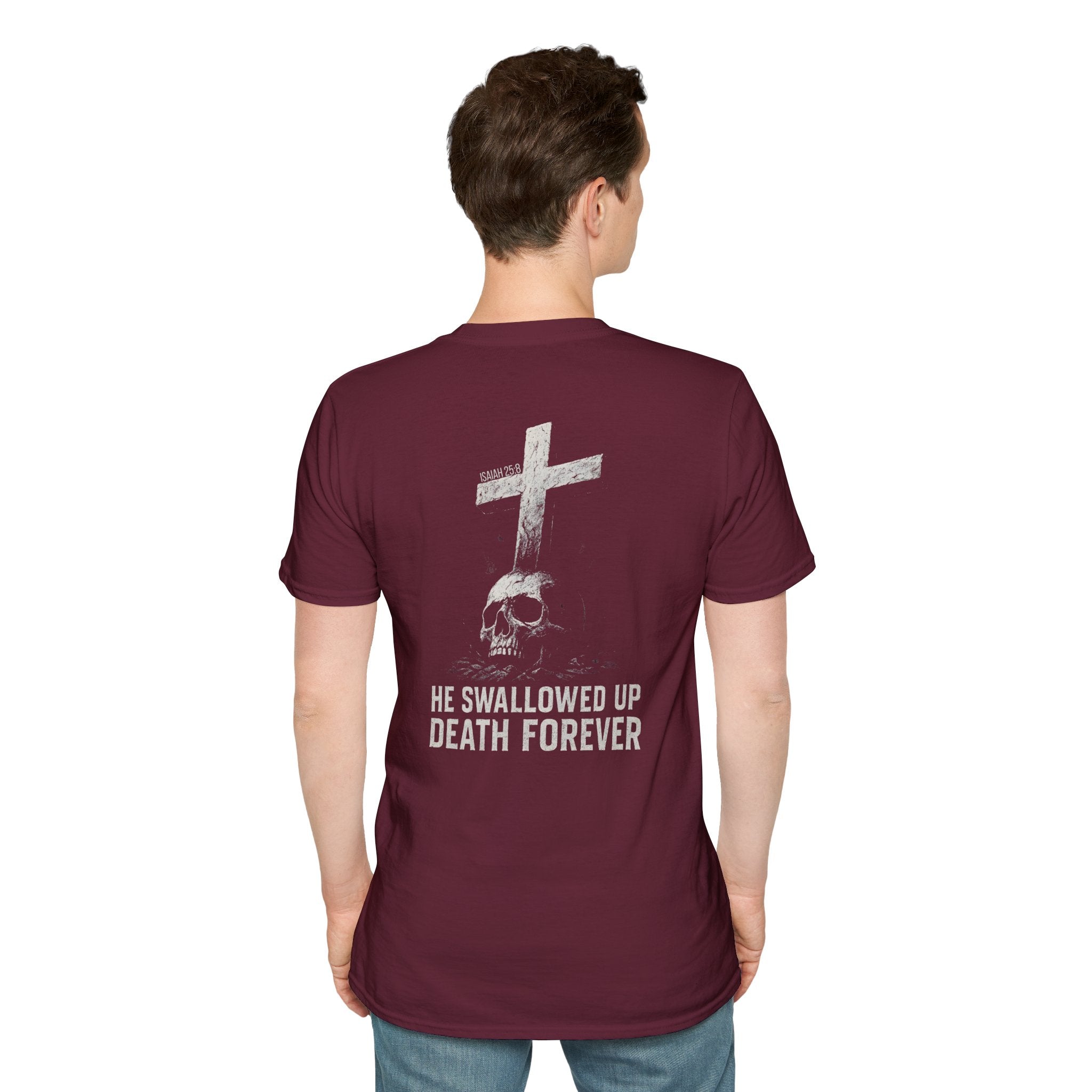 "Swallowed Death" (Light) (Design on Back/Logo on Front)
