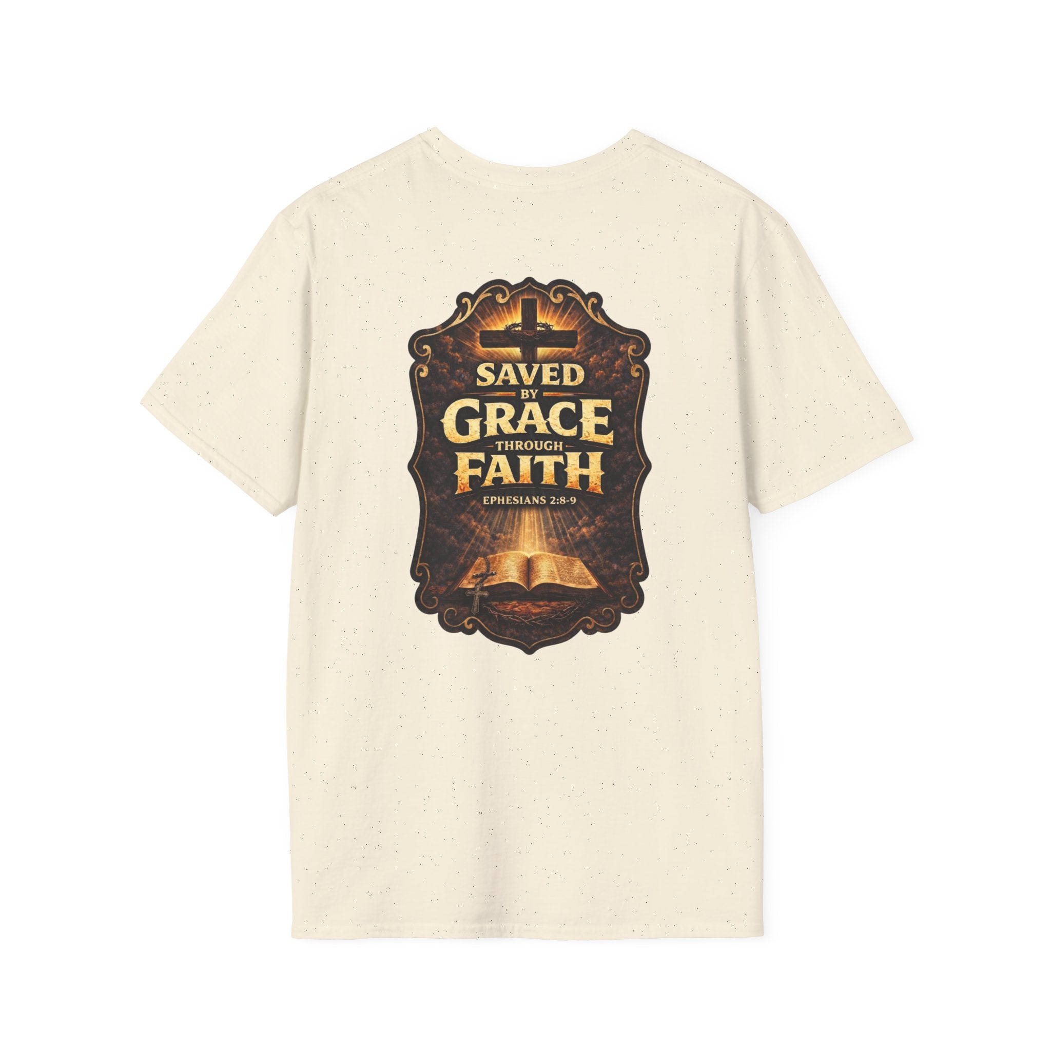 "Saved by Grace" (Design on Back/Logo on Front)