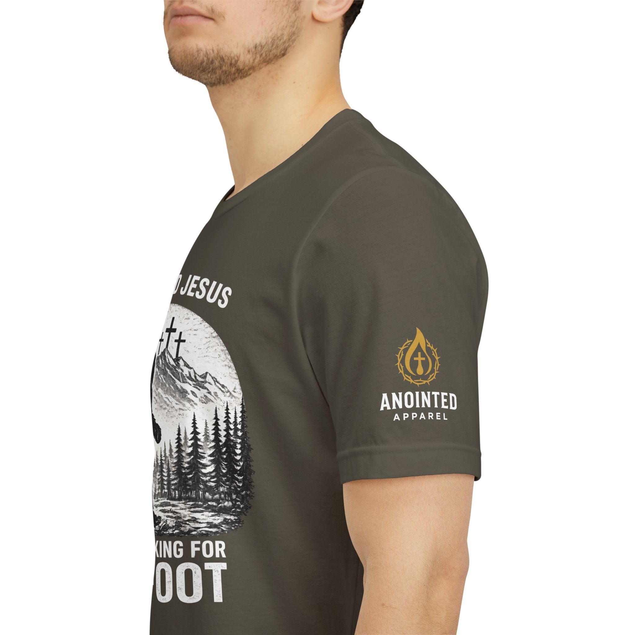 "Jesus and Bigfoot" (Design on Front/Logo on Sleeve)