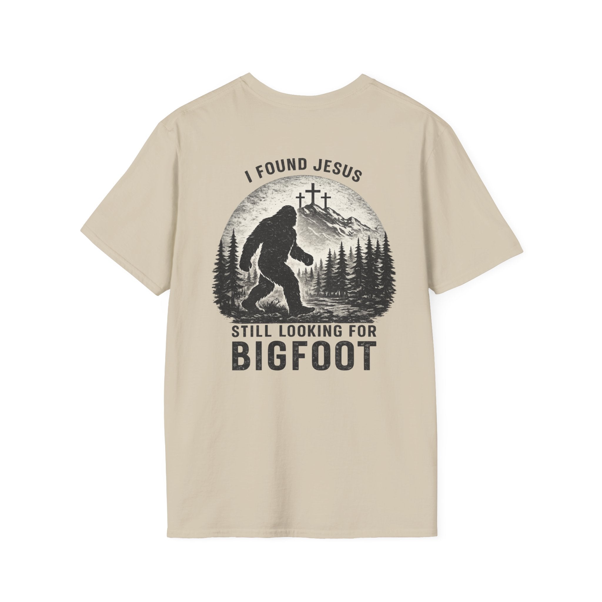 "Jesus and Bigfoot" (Design on Back/Logo on Front)