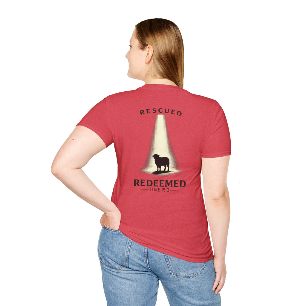 "Rescued and Redeemed" - Black Sheep Edition (Design on Back/Logo on Front)