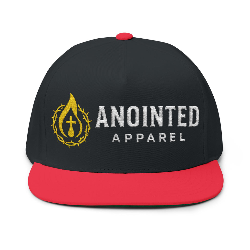 Flat Bill Snapback (White/No Outline)