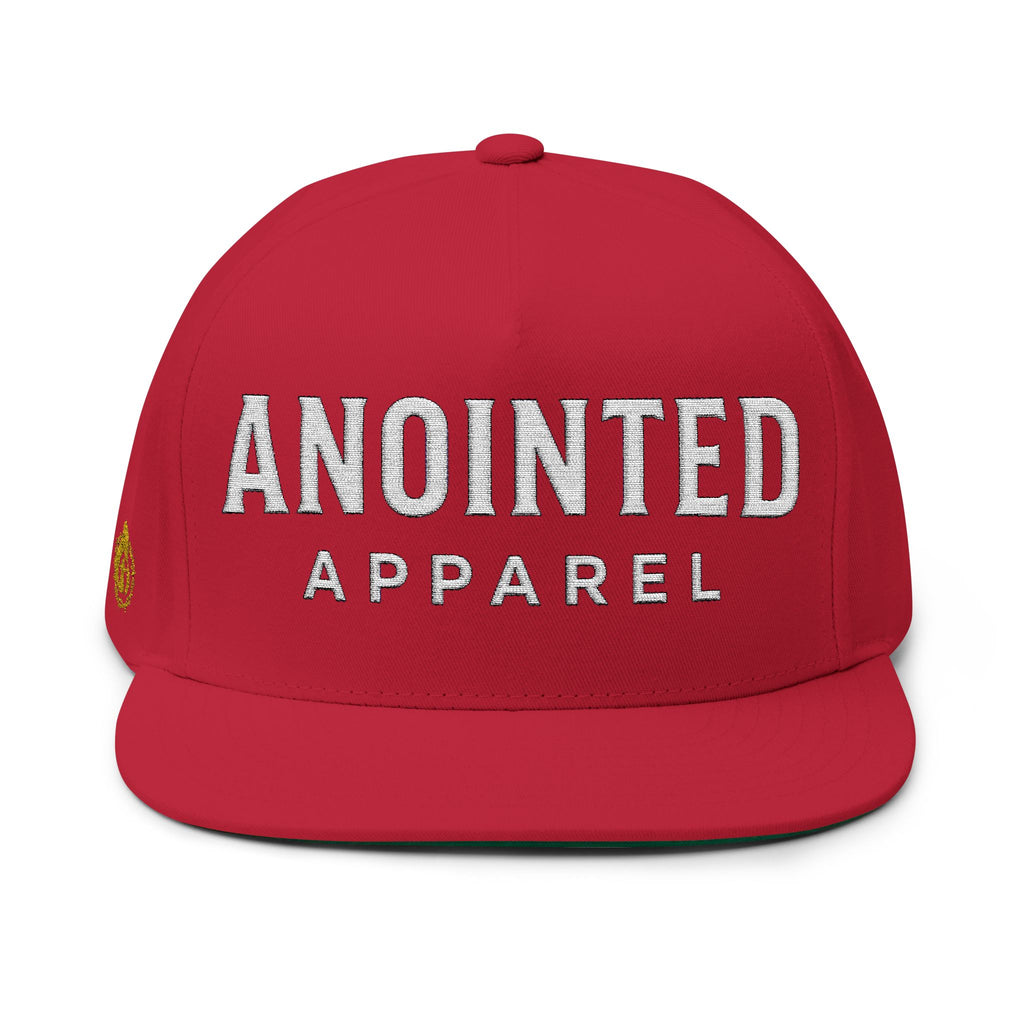 Halo Series "Anointed" Flat Bill Snapback (White Lettering/Black Outline) (Embroidered Front/Side)