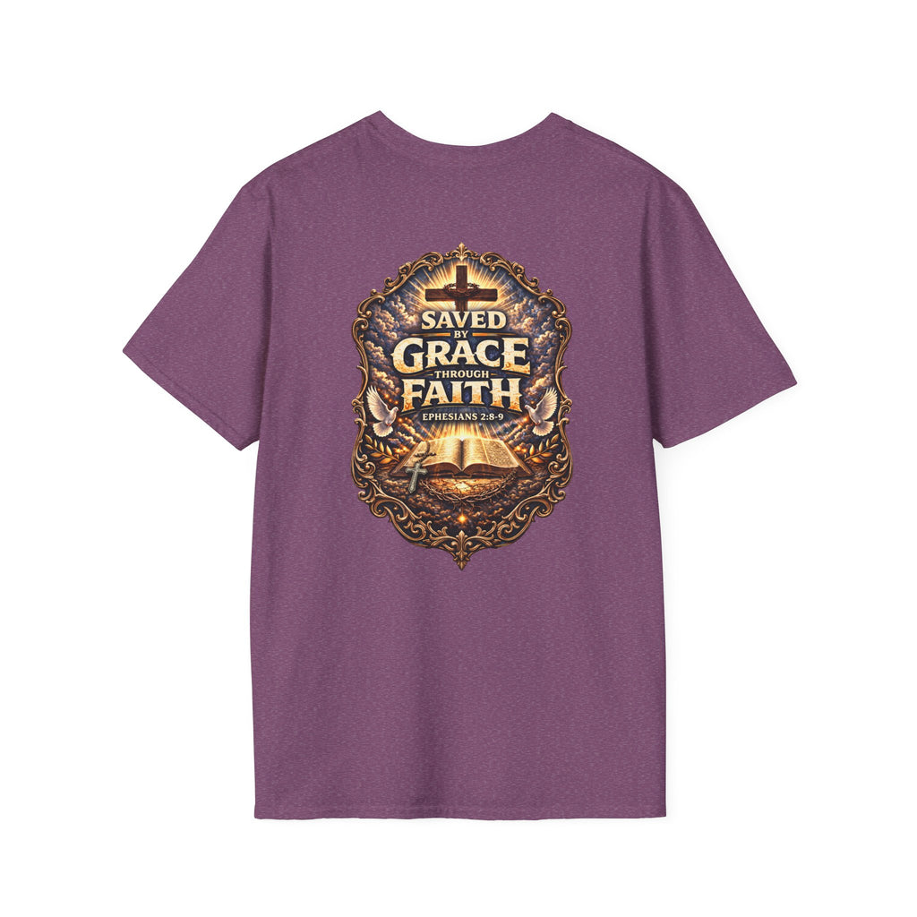 "Saved by Grace" (Alt Design) (Design on Back/Logo on Front)