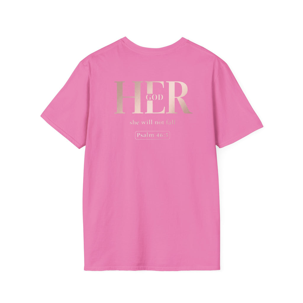 Psalm 46:5 - "God is Within Her" (Ladies) (Design on Back/Logo on Front)