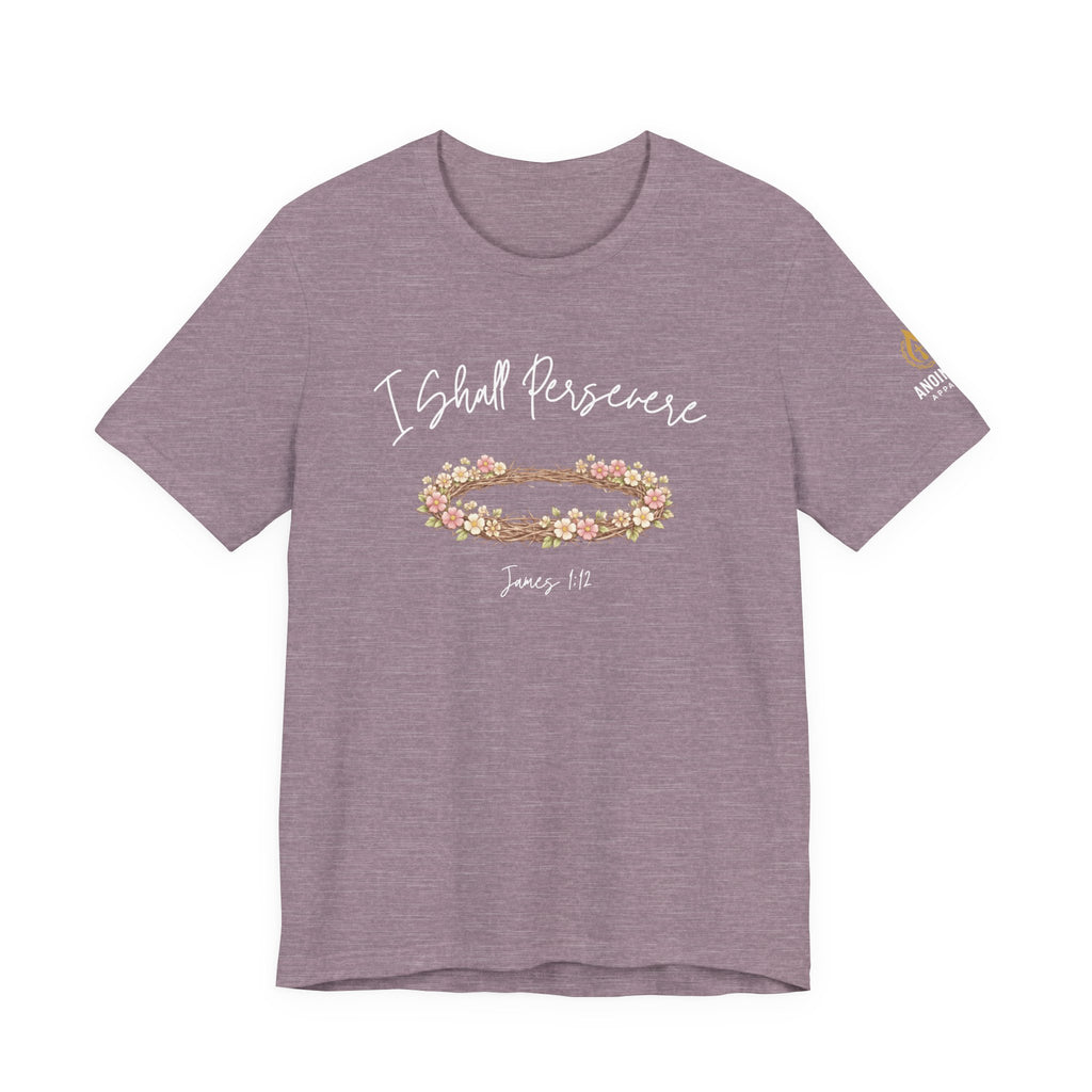 James 1:12 - "Crown of Life" (Ladies) (Design on Front/Logo on Sleeve)