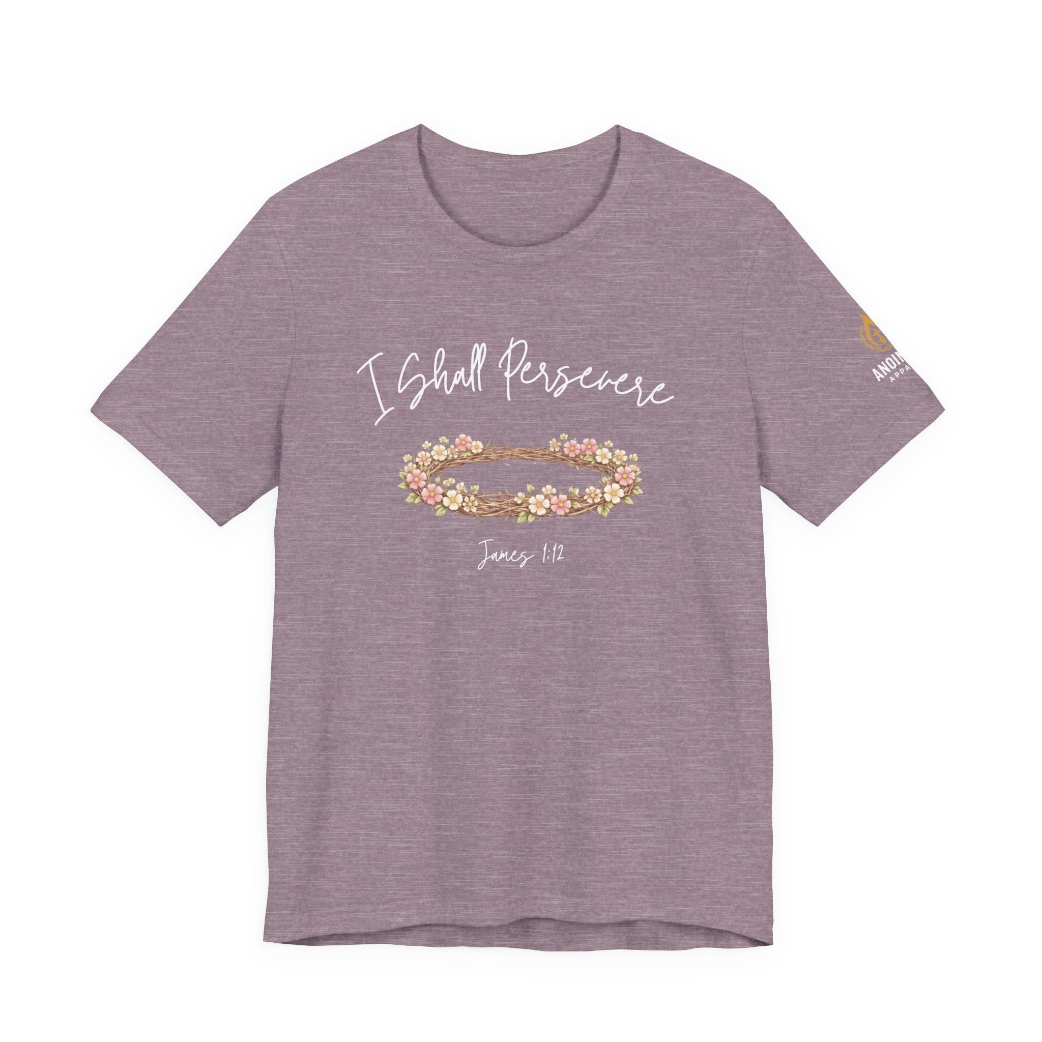 James 1:12 - "Crown of Life" (Ladies) (Design on Front/Logo on Sleeve)