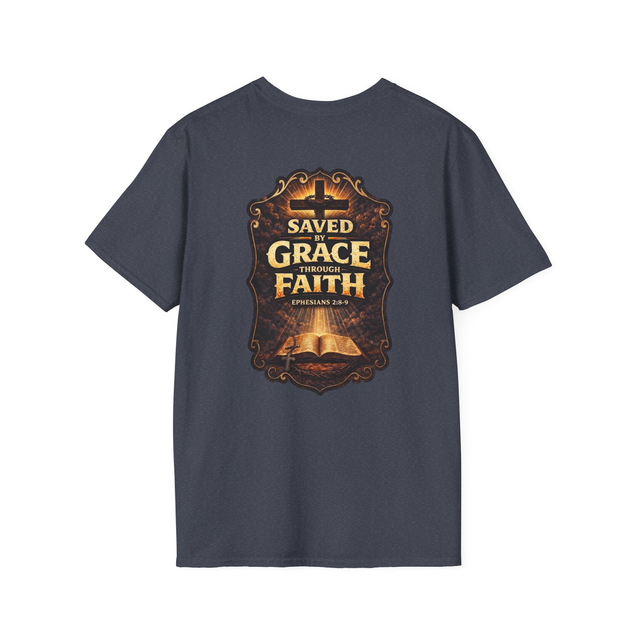 "Saved by Grace" (Design on Back/Logo on Front)
