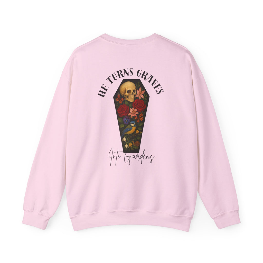 Graves Into Gardens Crewneck Sweatshirt (Design on Back/Logo on Front)
