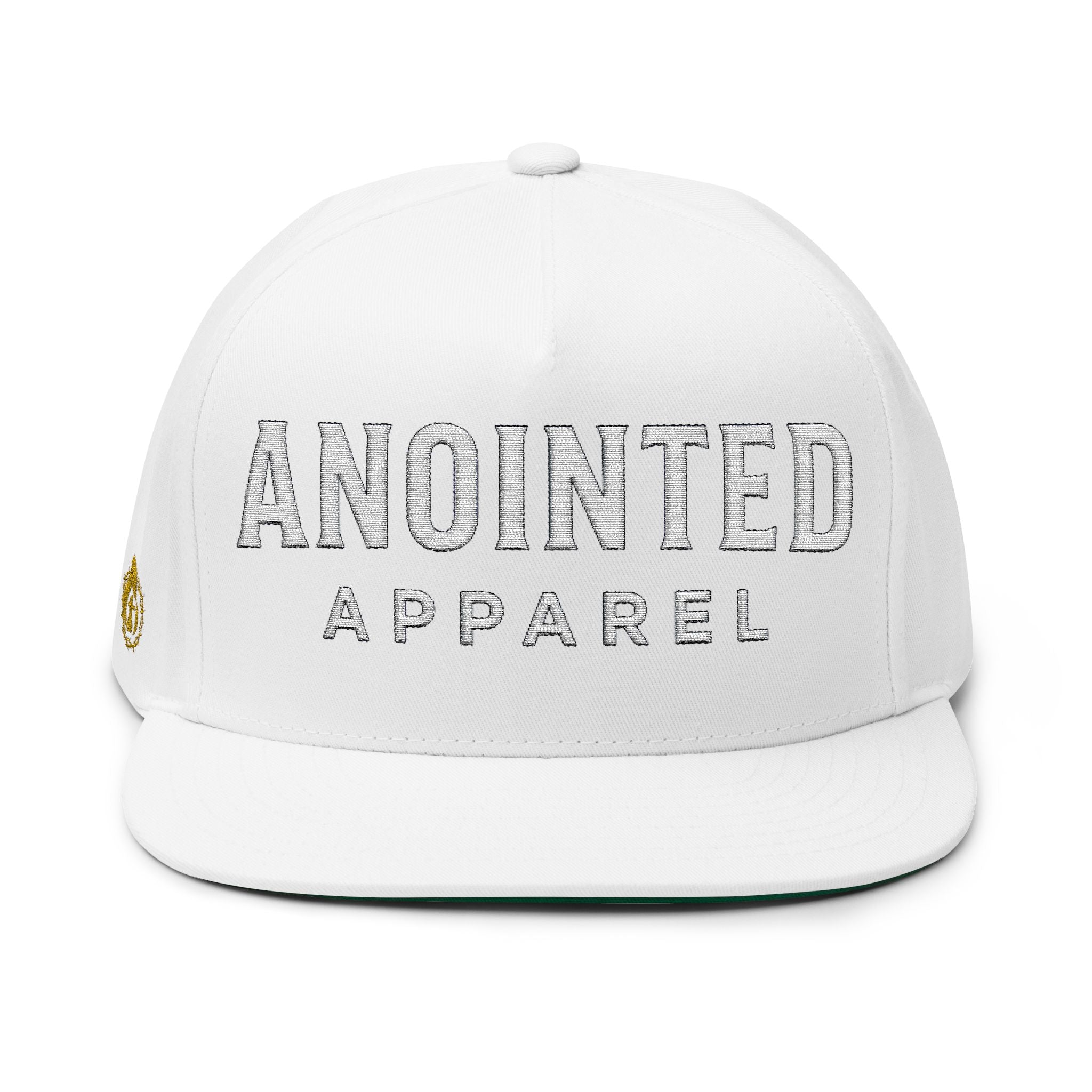 Halo Series "Anointed" Flat Bill Snapback (White Lettering/Black Outline) (Embroidered Front/Side)