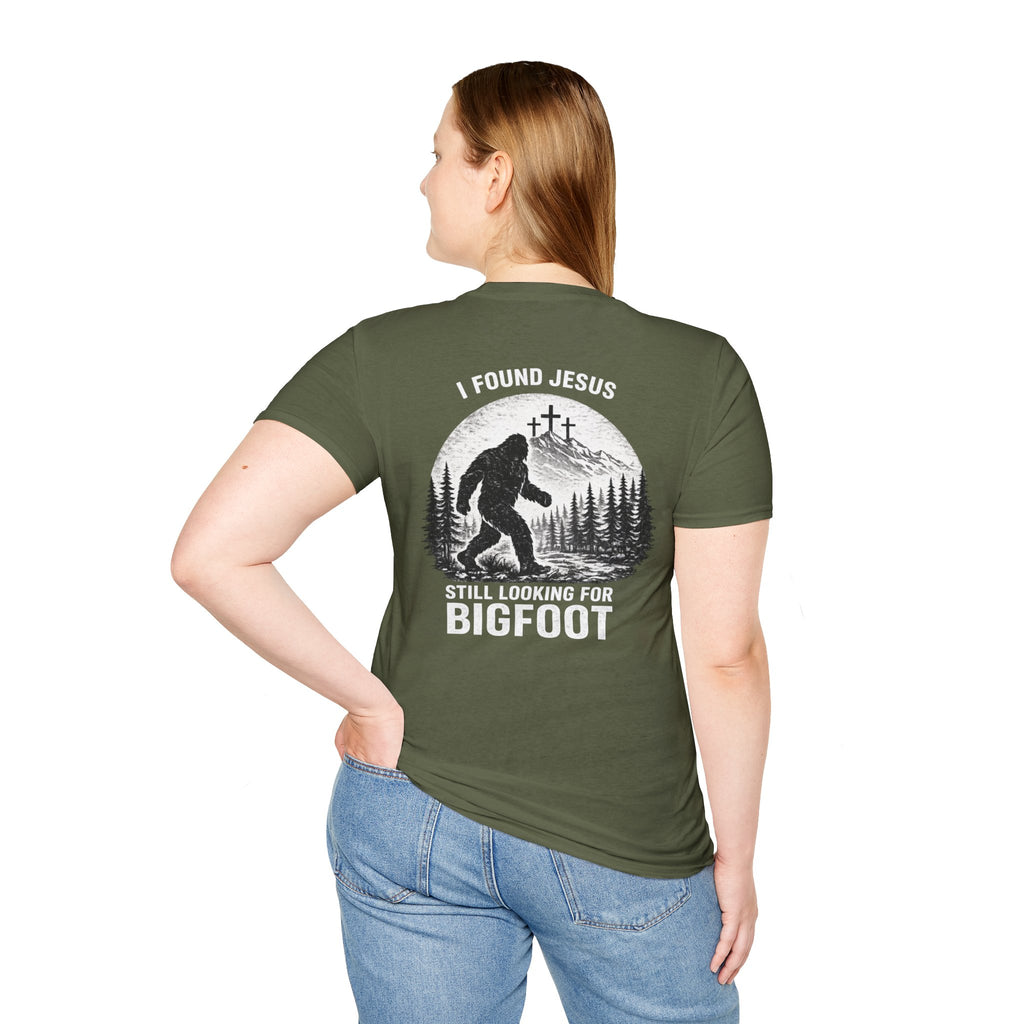 "Jesus and Bigfoot" (Design on Back/Logo on Front)