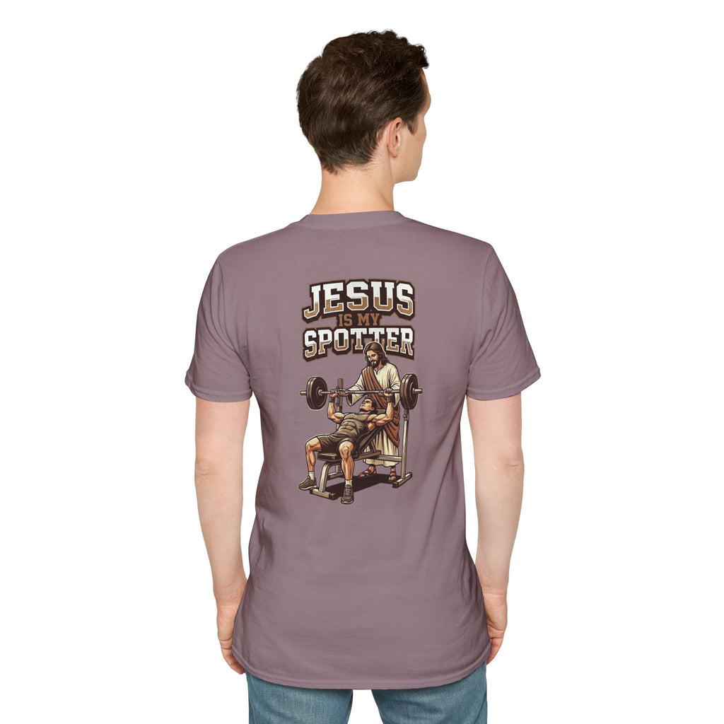 "Jesus Is My Spotter" (Design on Back/Logo on Front)