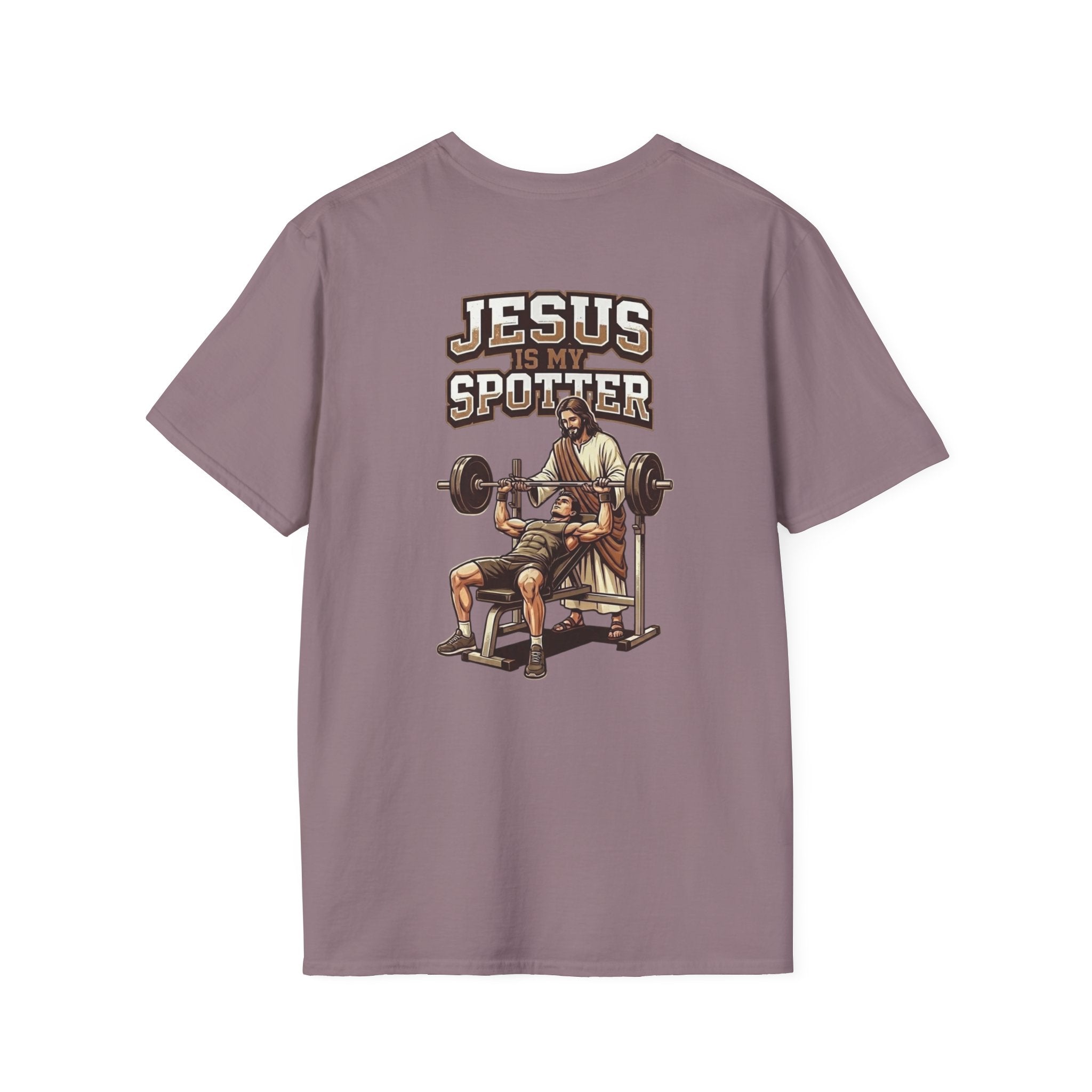 "Jesus Is My Spotter" (Design on Back/Logo on Front)