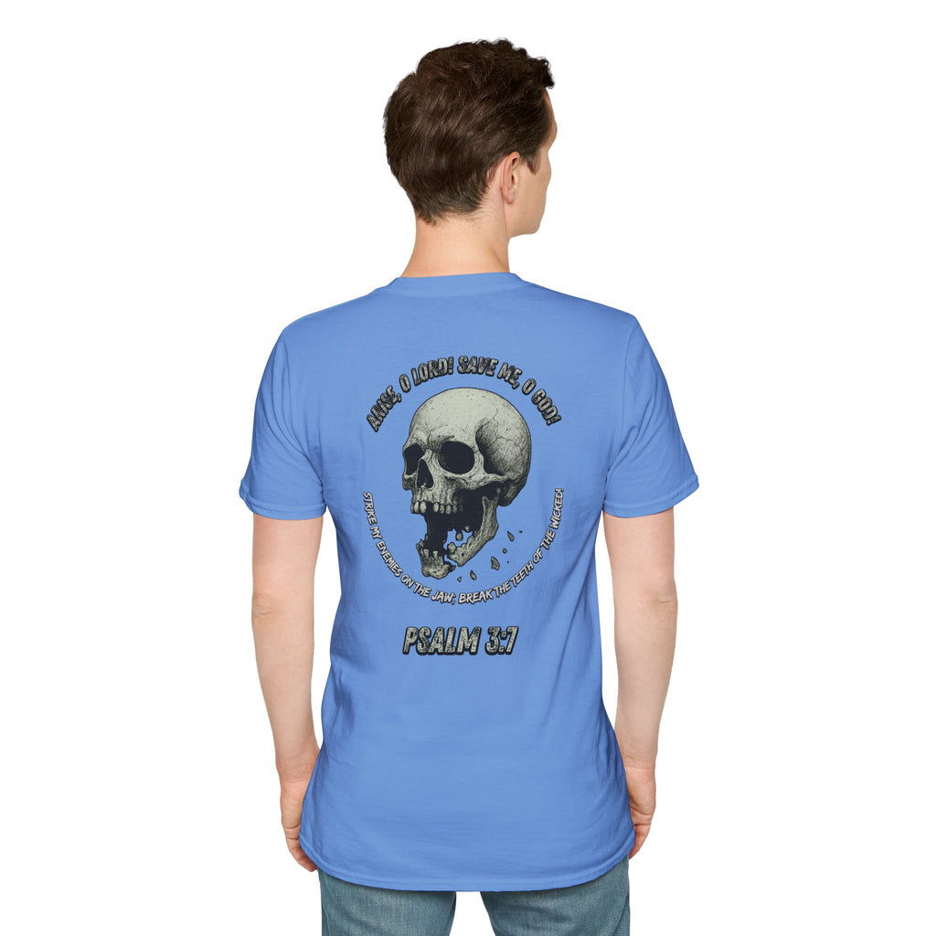 Psalm 3:7 - "Arise, O LORD!" (Monochrome) (Design on Back/Logo on Front)