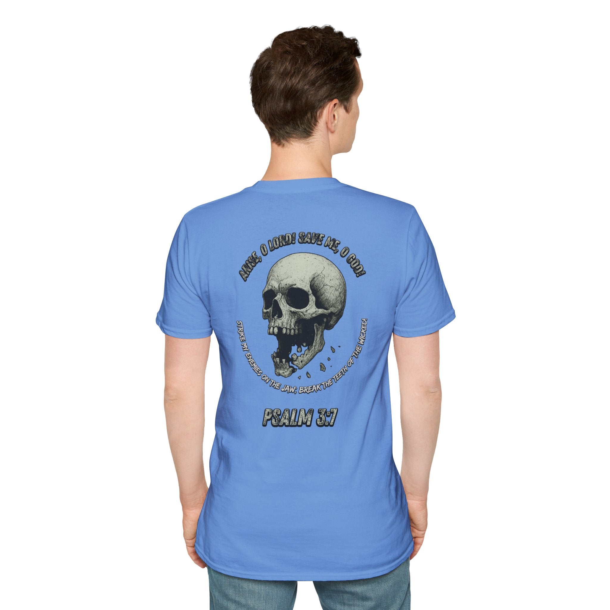 Psalm 3:7 - "Arise, O LORD!" (Monochrome) (Design on Back/Logo on Front)