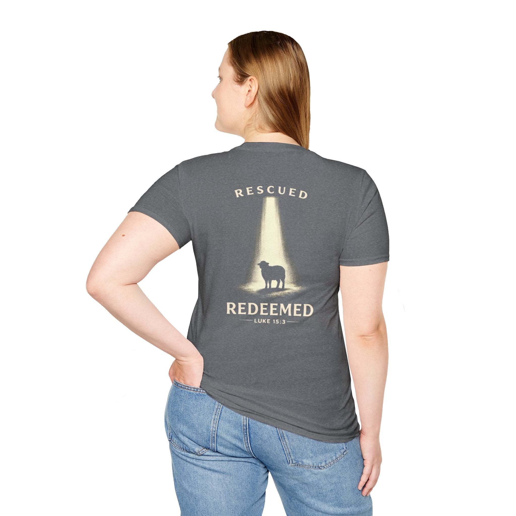 "Rescued and Redeemed" (Design on Back/Logo on Front)
