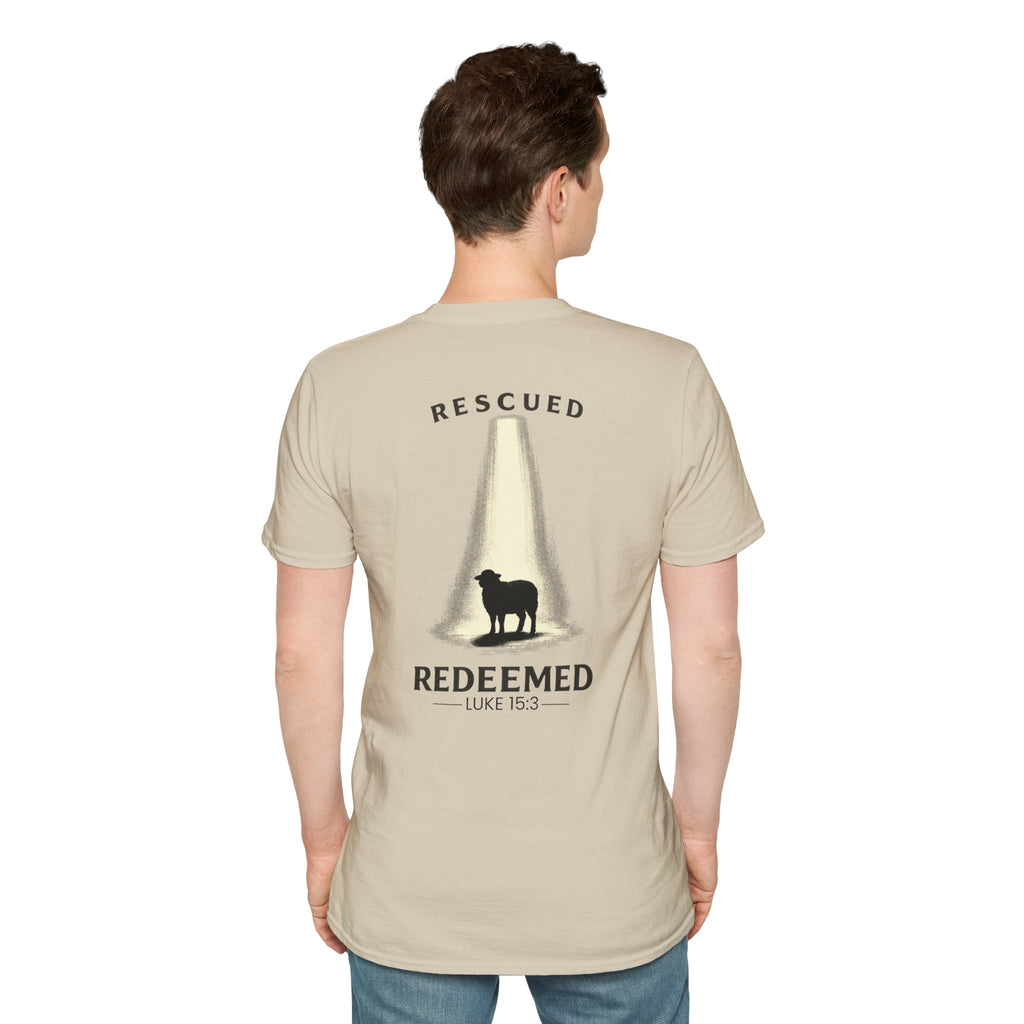 "Rescued and Redeemed" - Black Sheep Edition (Design on Back/Logo on Front)