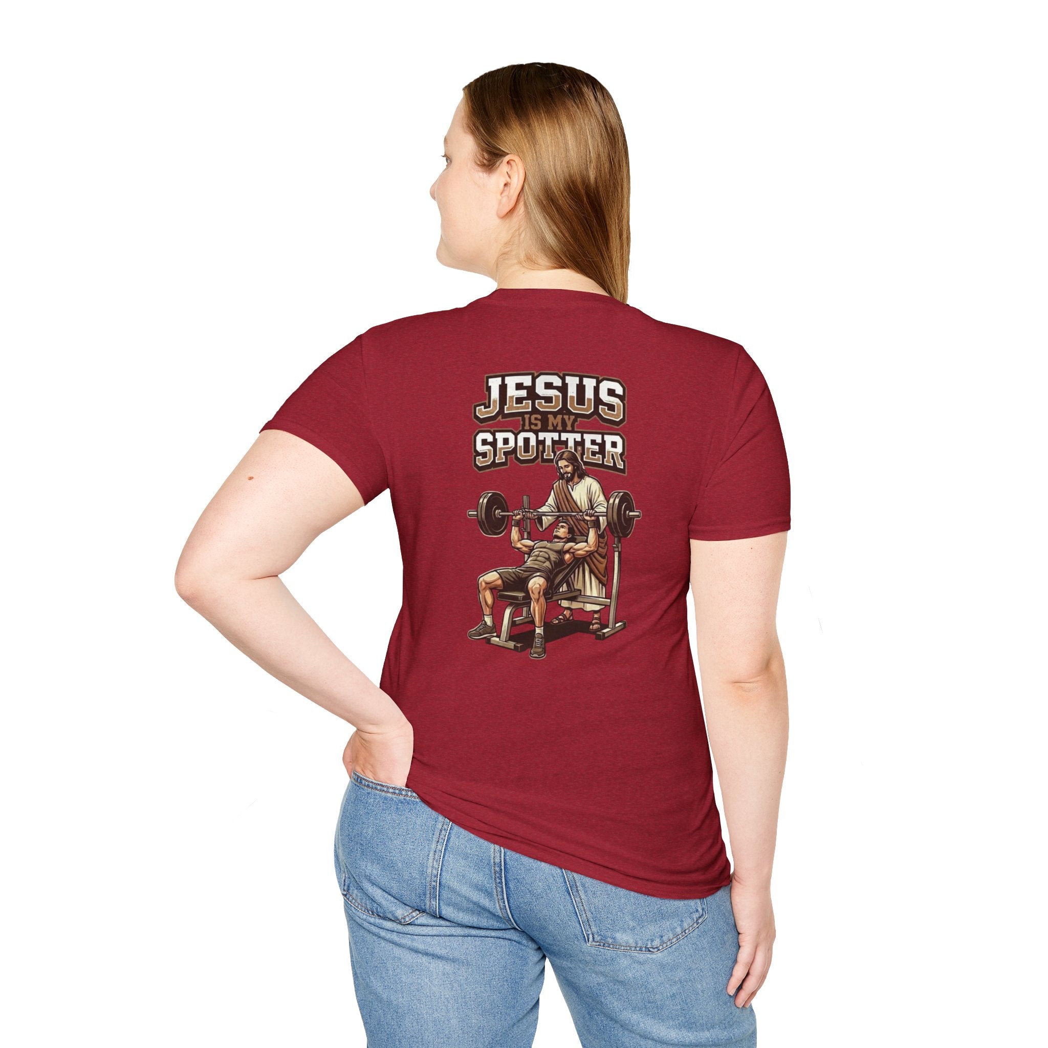"Jesus Is My Spotter" (Design on Back/Logo on Front)
