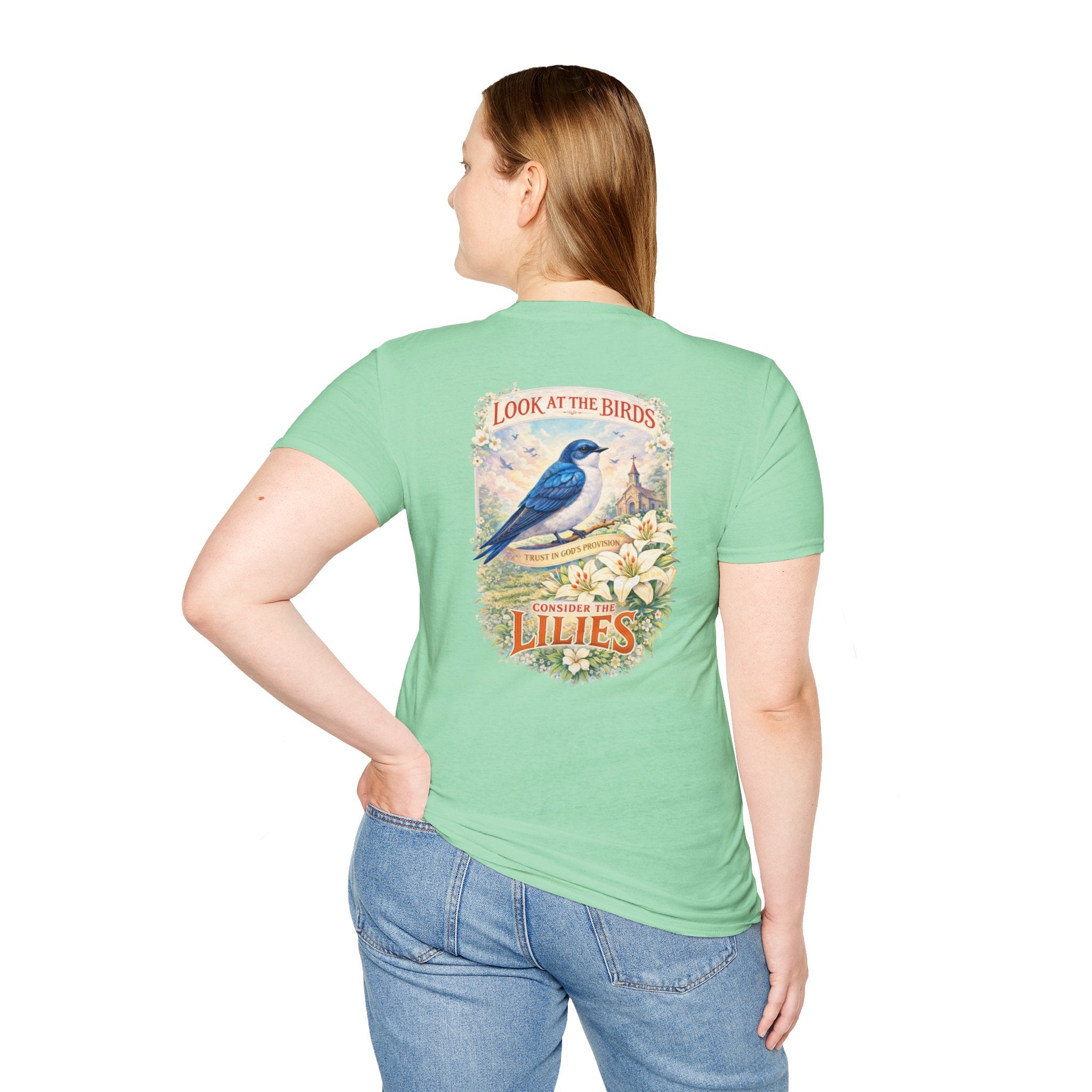 "Consider the Lilies" (Design on Back/Logo on Front)