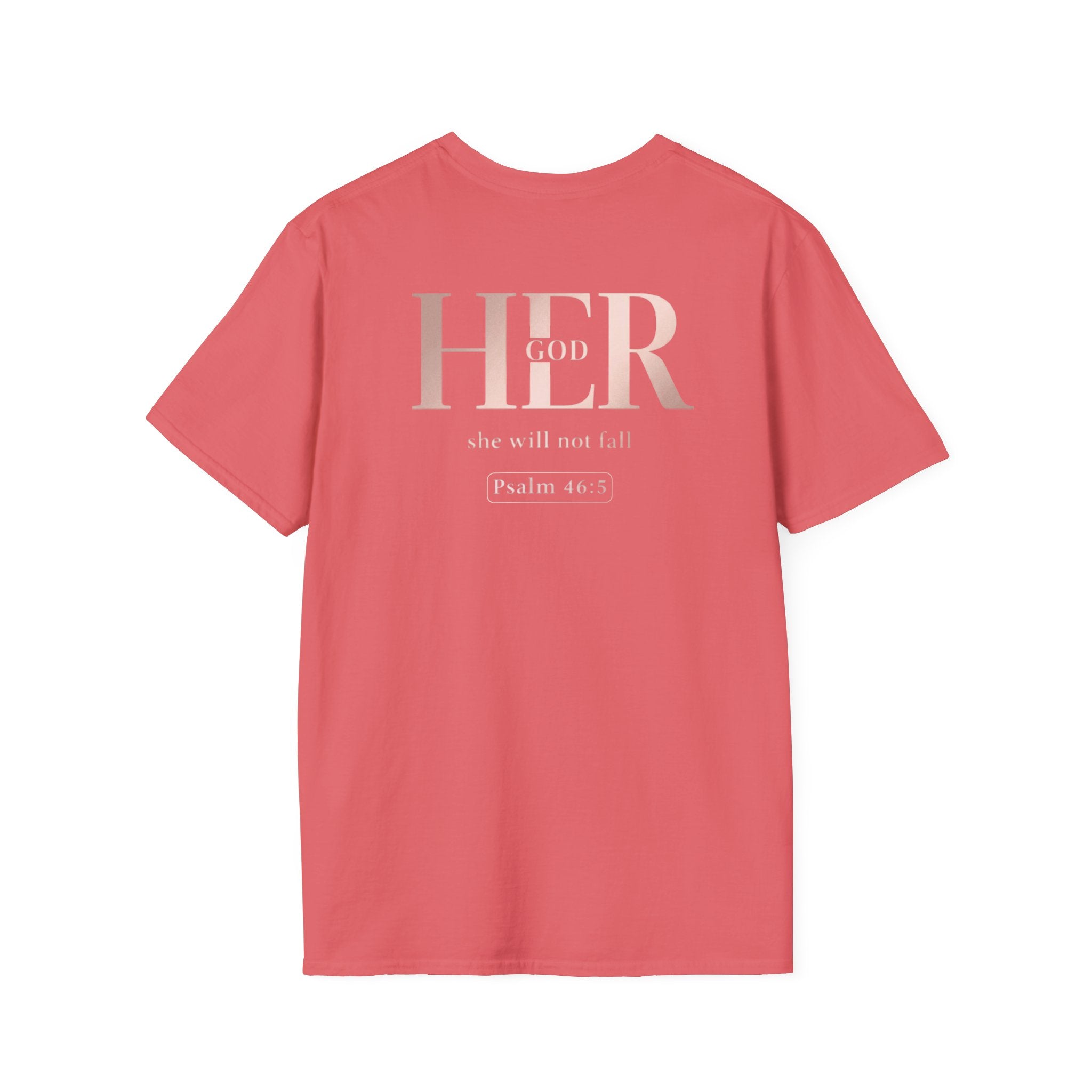 Psalm 46:5 - "God is Within Her" (Ladies) (Design on Back/Logo on Front)