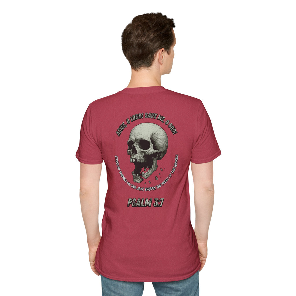 Psalm 3:7 - "Arise, O LORD!" (Monochrome) (Design on Back/Logo on Front)
