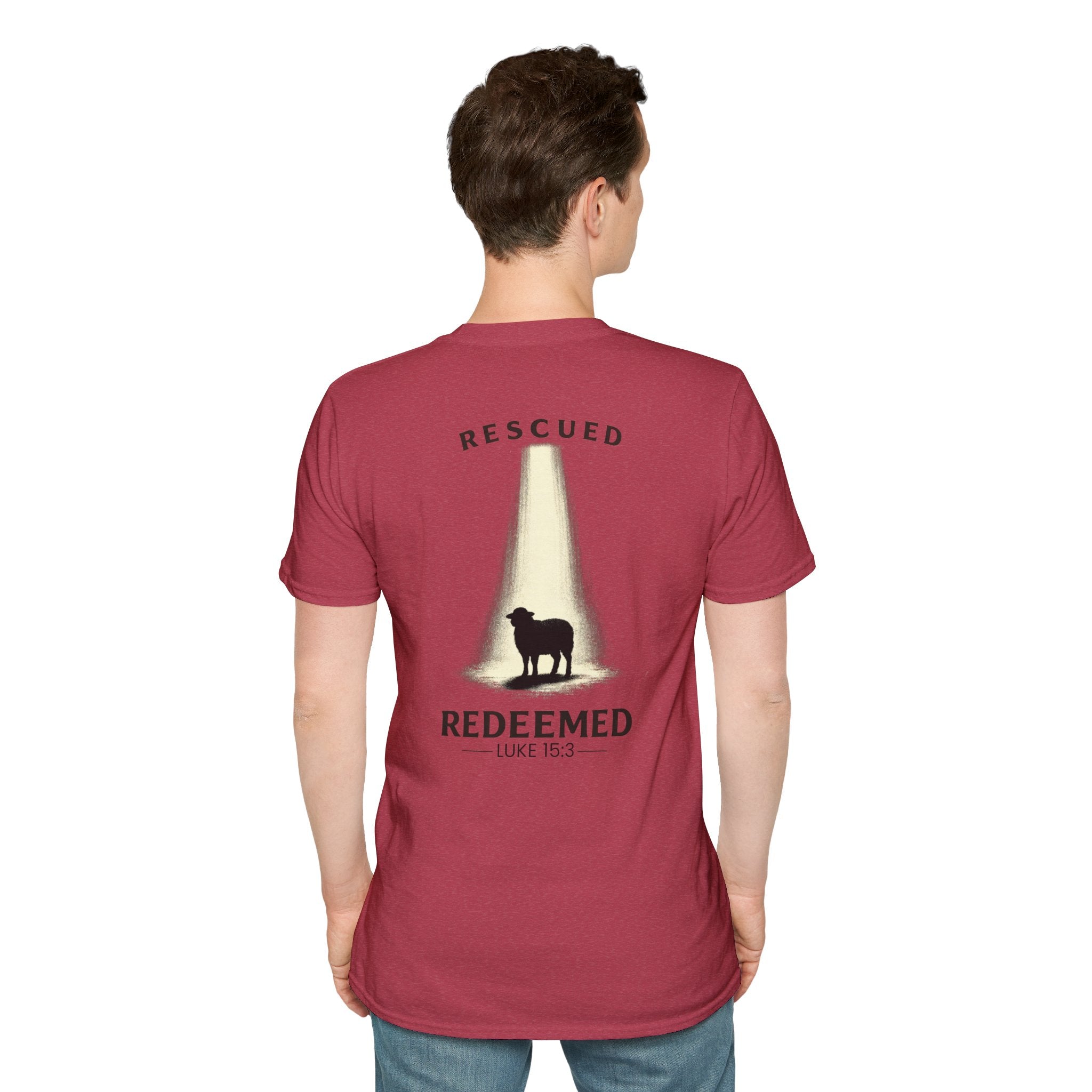 "Rescued and Redeemed" - Black Sheep Edition (Design on Back/Logo on Front)