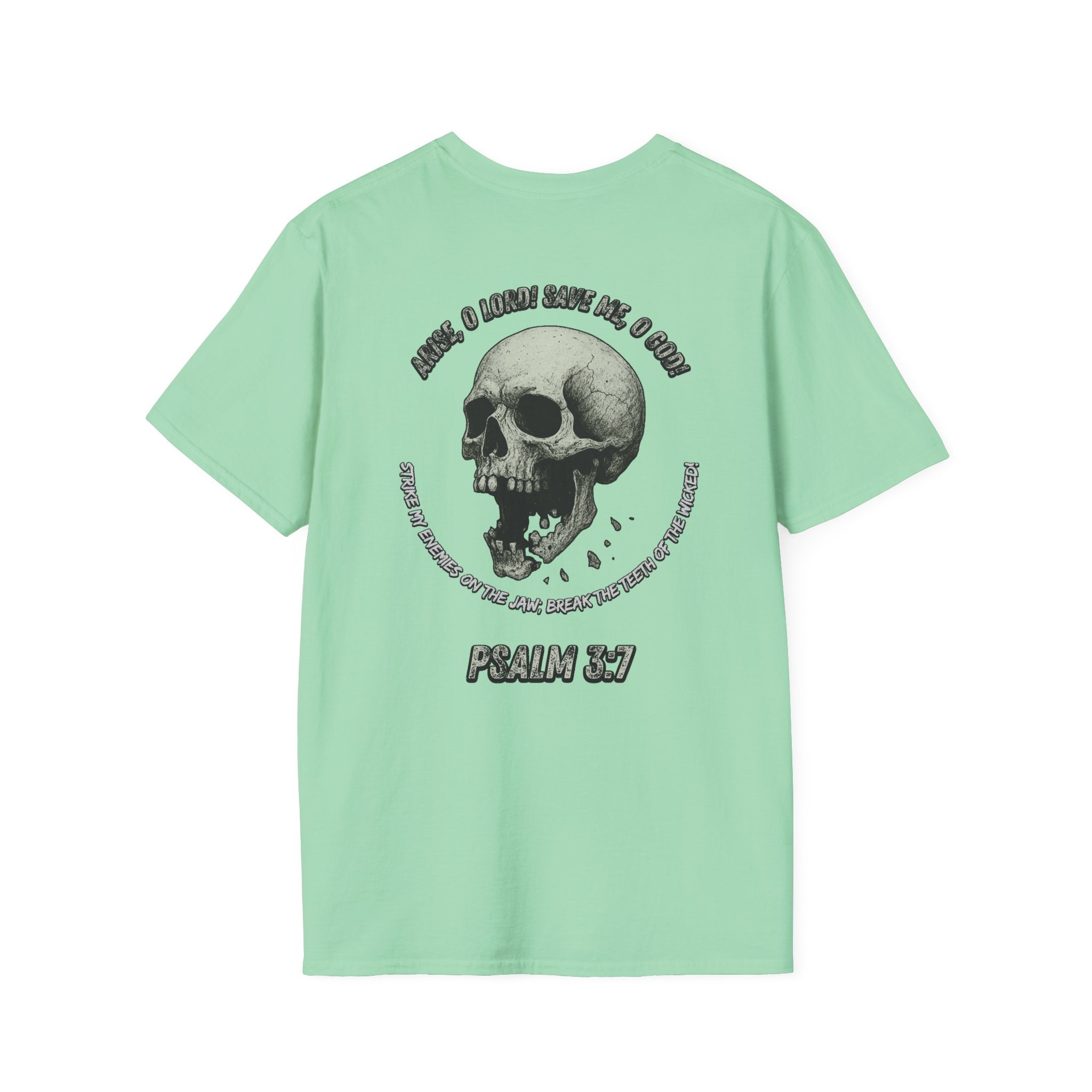 Psalm 3:7 - "Arise, O LORD!" (Monochrome) (Design on Back/Logo on Front)