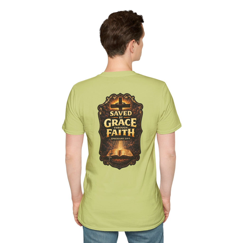"Saved by Grace" (Design on Back/Logo on Front)