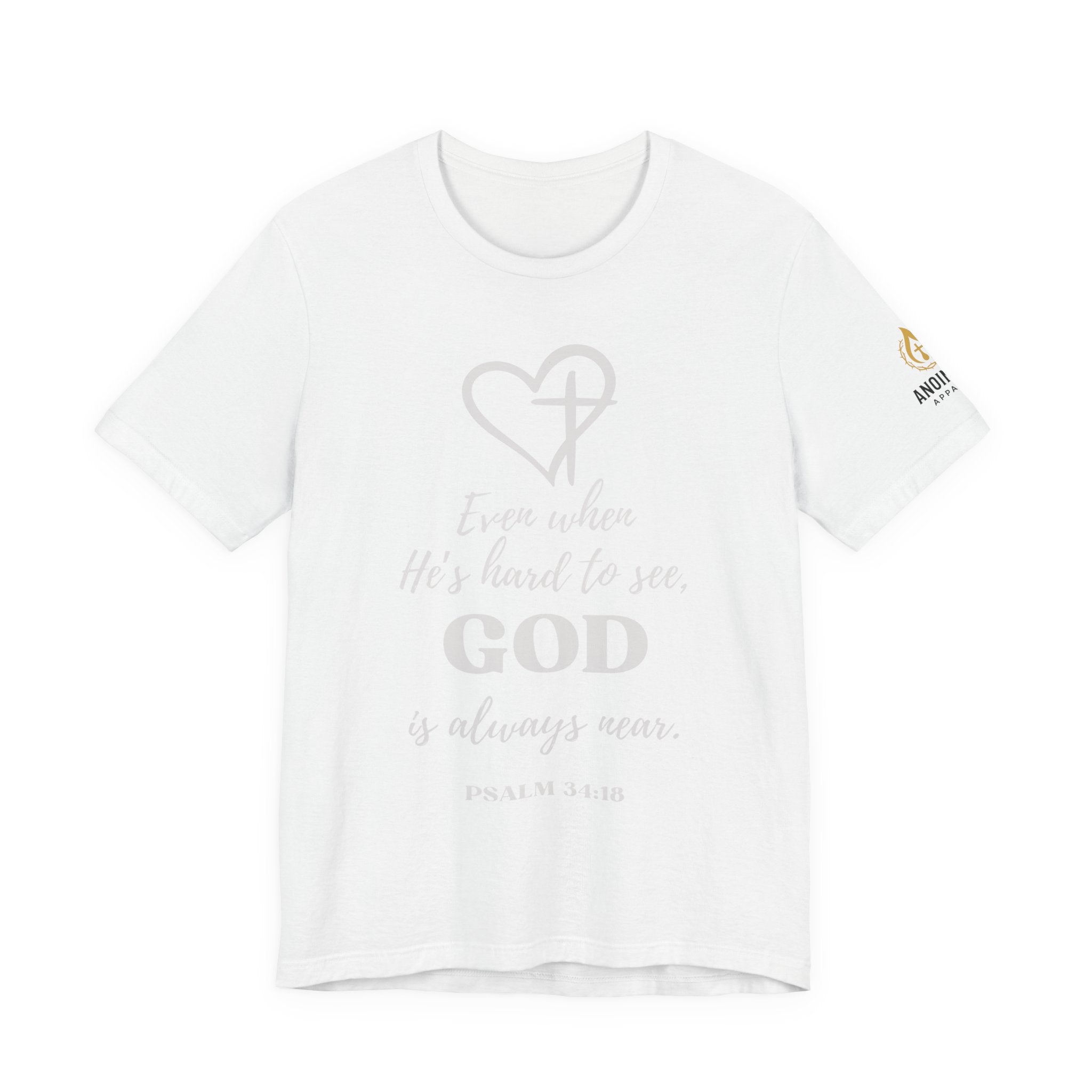 "God is Near" (Ladies) (Design on Front/Logo on Sleeve)