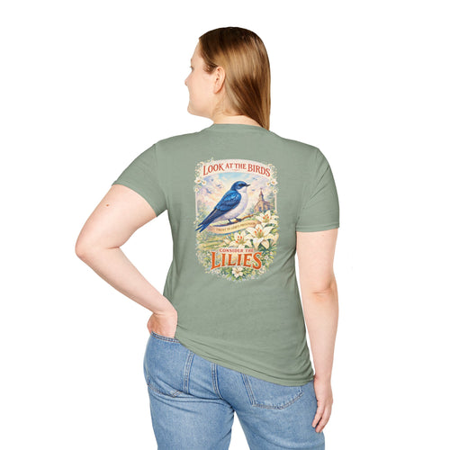 "Consider the Lilies" (Design on Back/Logo on Front)