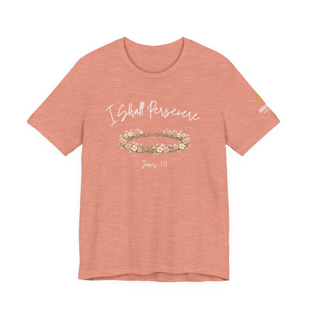 James 1:12 - "Crown of Life" (Ladies) (Design on Front/Logo on Sleeve)